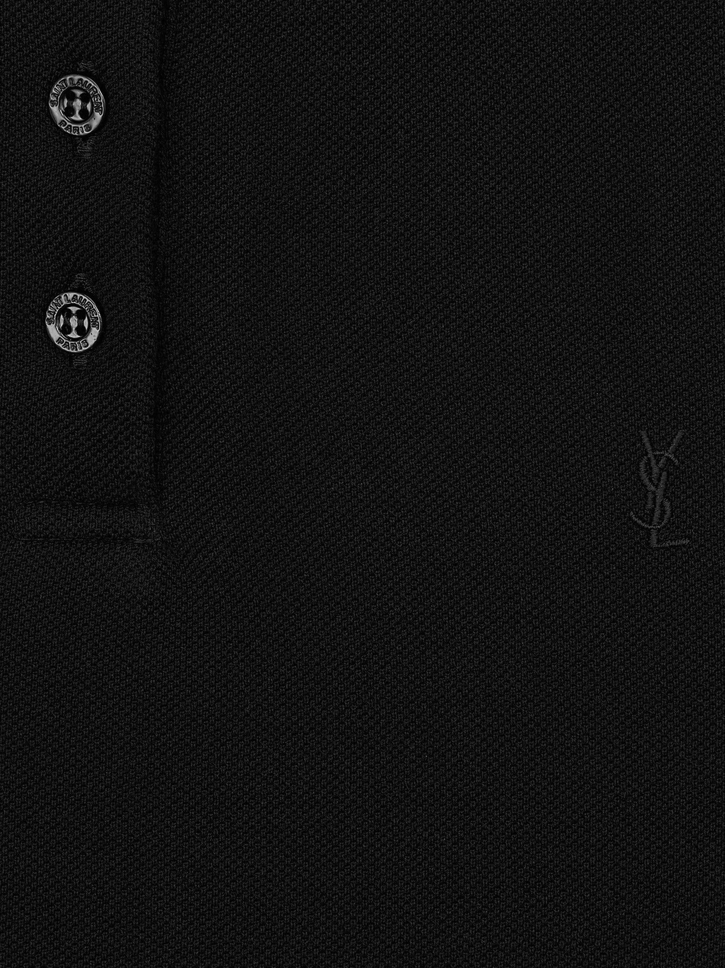 Saint Laurent Women Cassandre Cotton Polo Shirt SAINT LAURENT