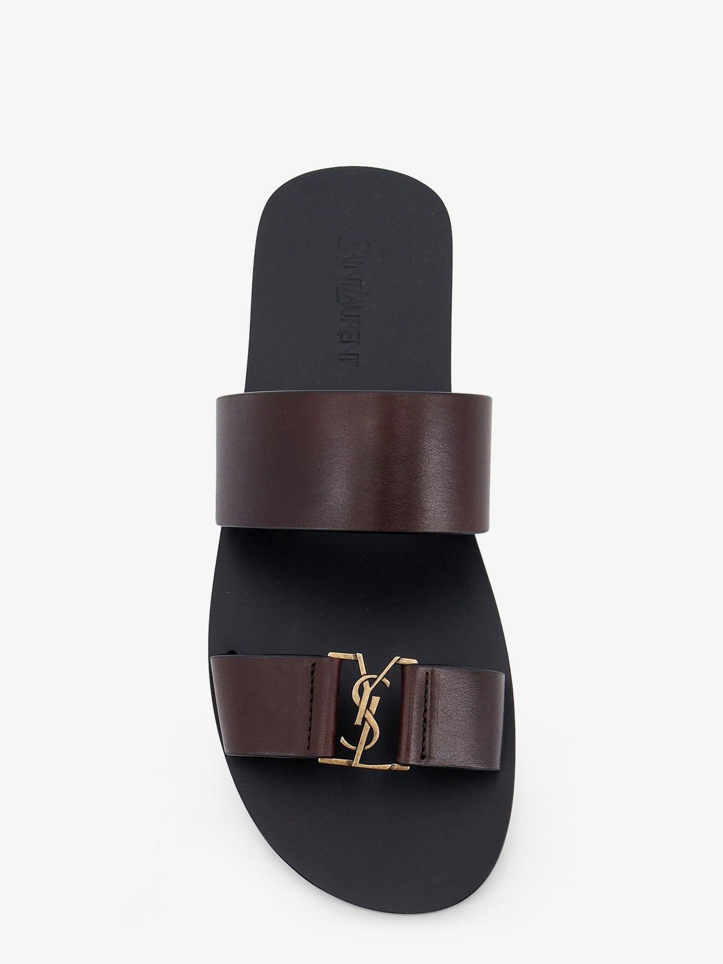 Saint Laurent Men Babylone Leather Sandals SAINT LAURENT