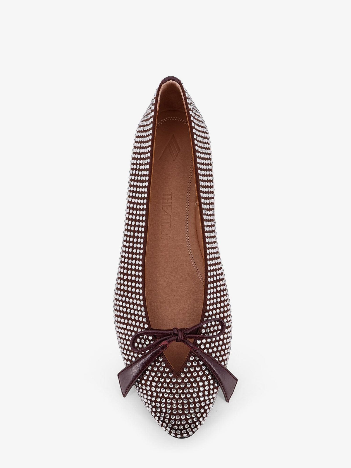 The Attico Women Kali Satin Ballerinas With All-Over Rhinestone Detail THE ATTICO