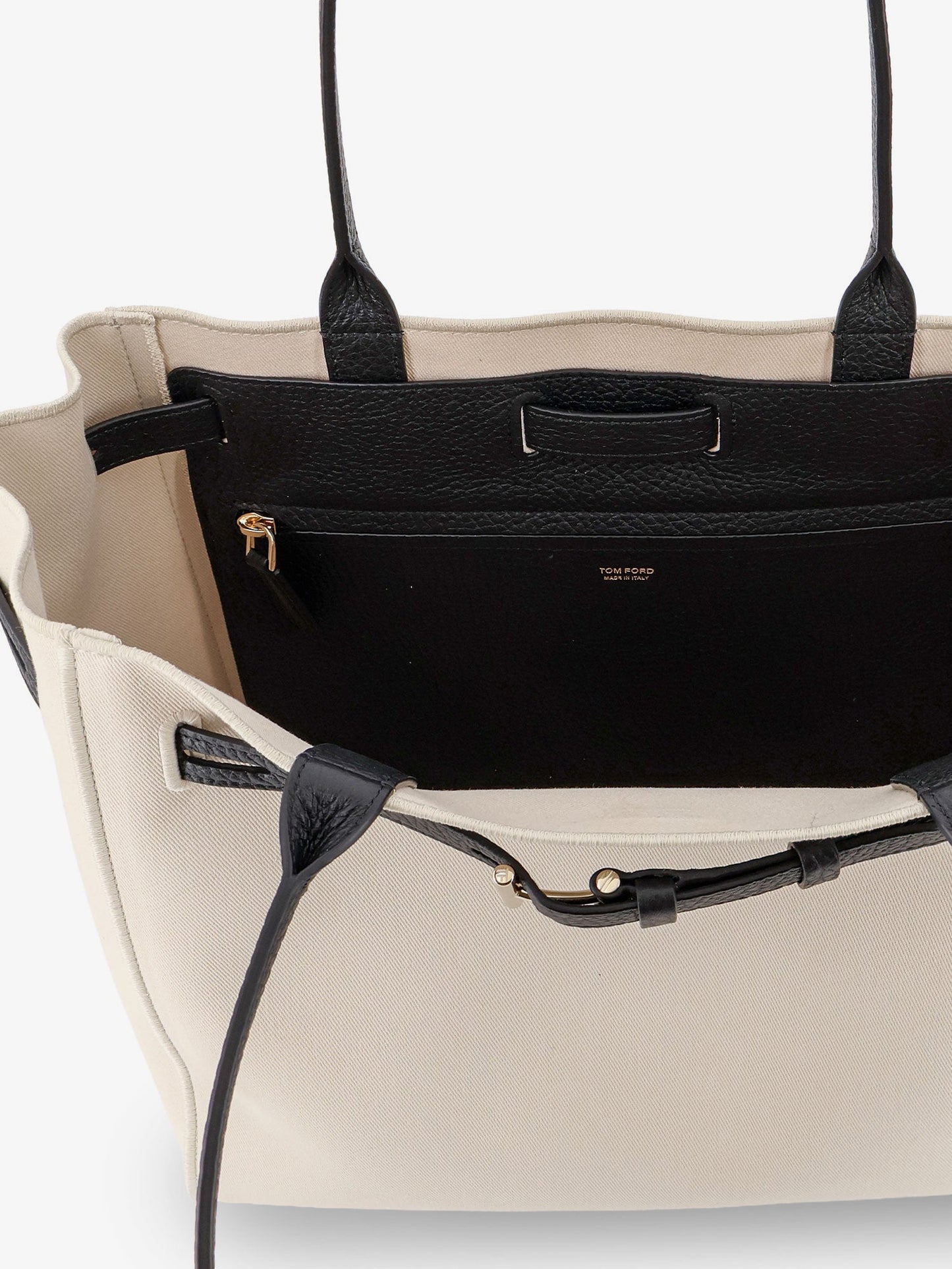 Tom Ford Women Canvas Shoulder Bag With Engraved Logo On The Front TOM FORD