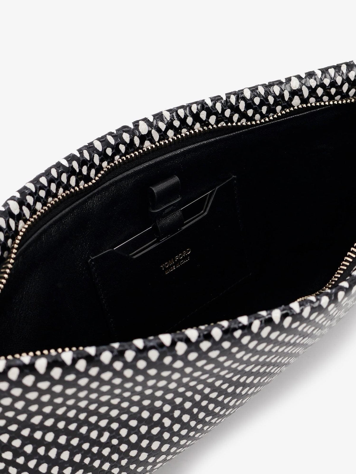 Tom Ford Women Aura Leather Clutch Bag With Snake Motif TOM FORD