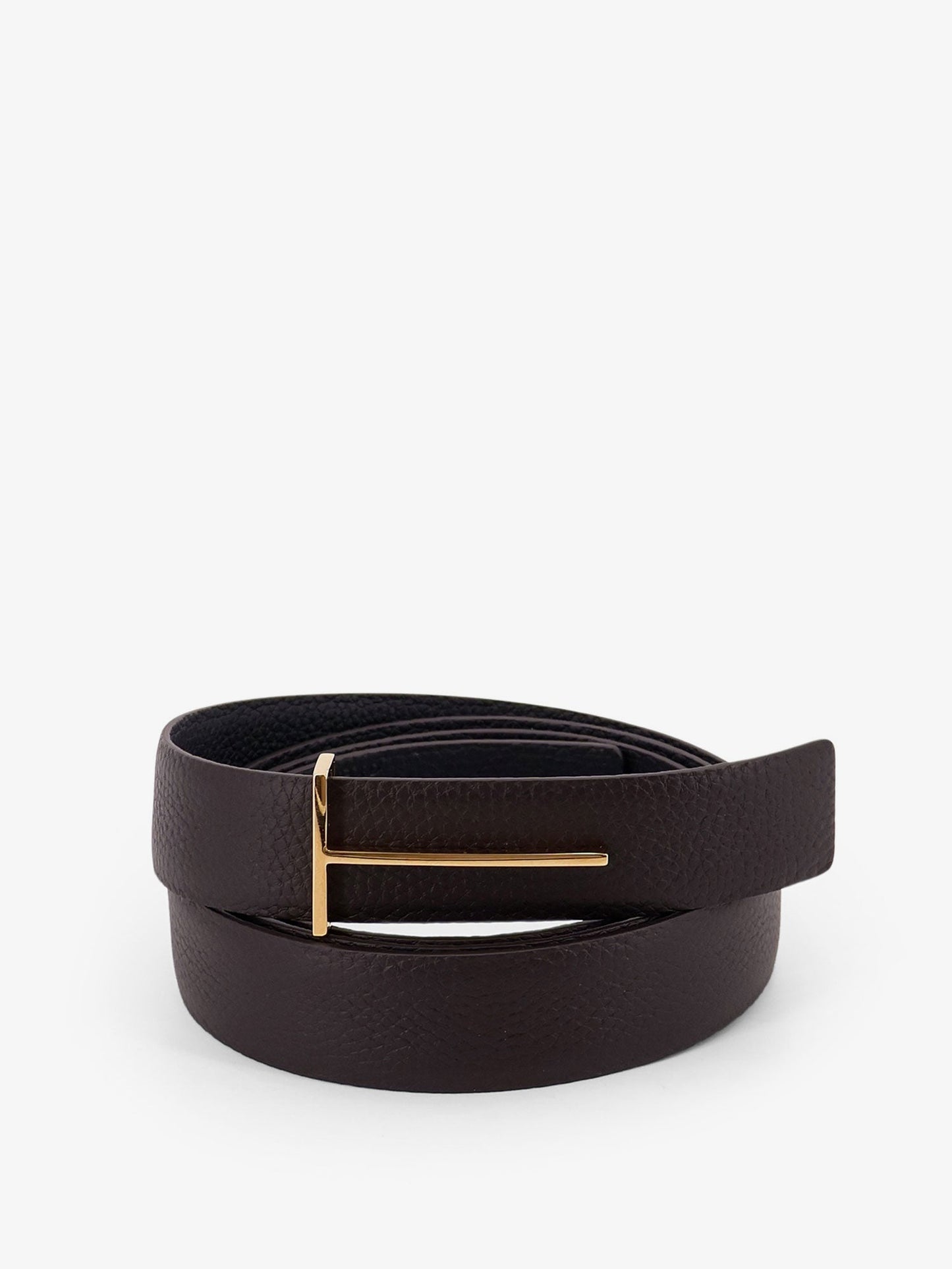 Tom Ford Men Hammered Leather Belt TOM FORD