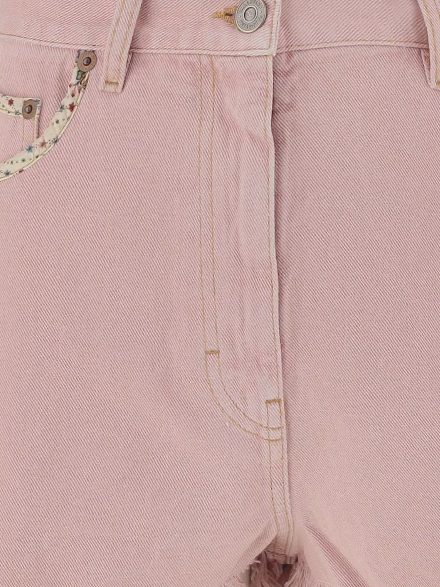 Valentino Women Denim Shorts With Frayed Edges VALENTINO