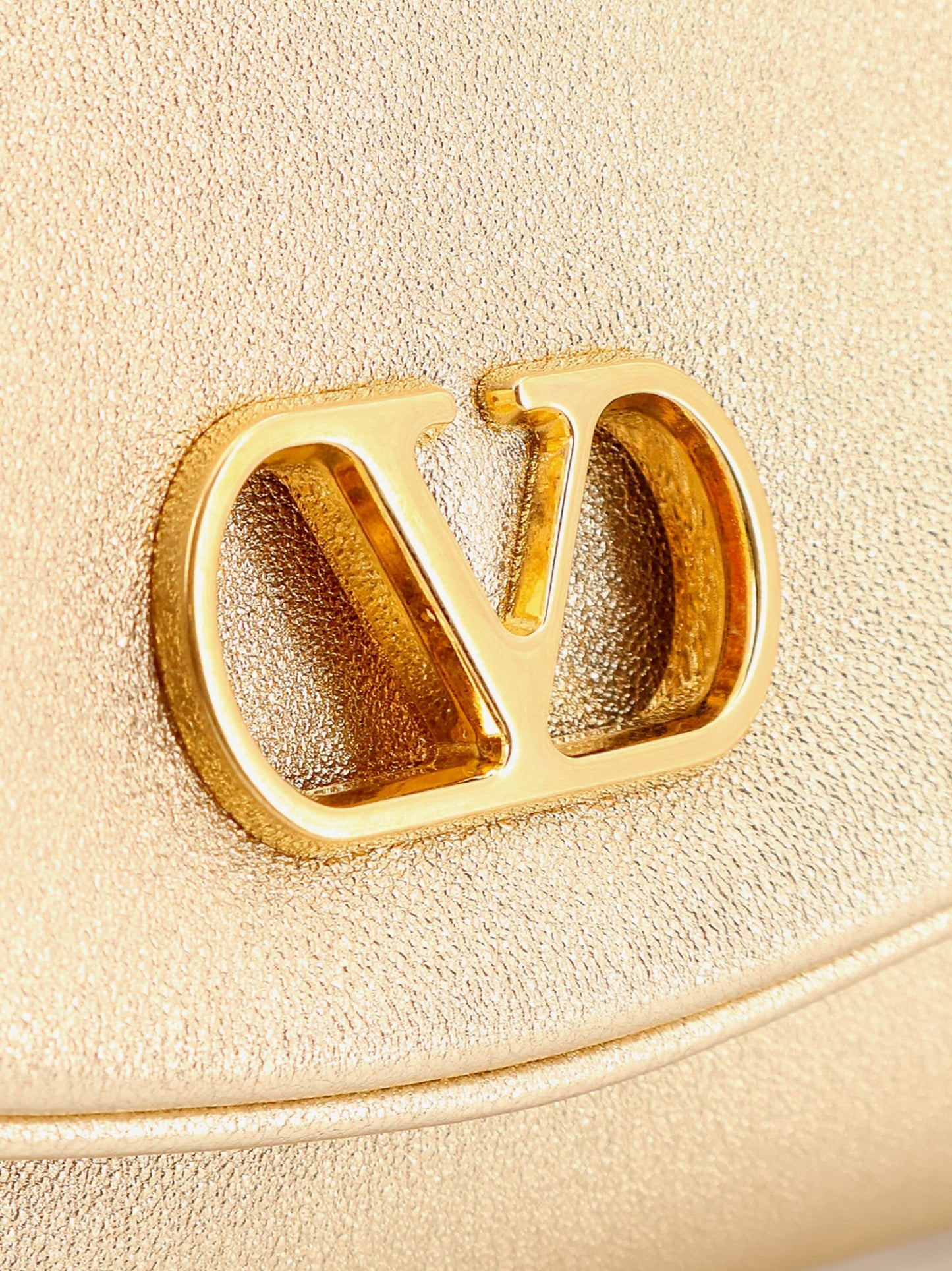Valentino Garavani Women Devain Laminated Leather Shoulder Bag VALENTINO GARAVANI