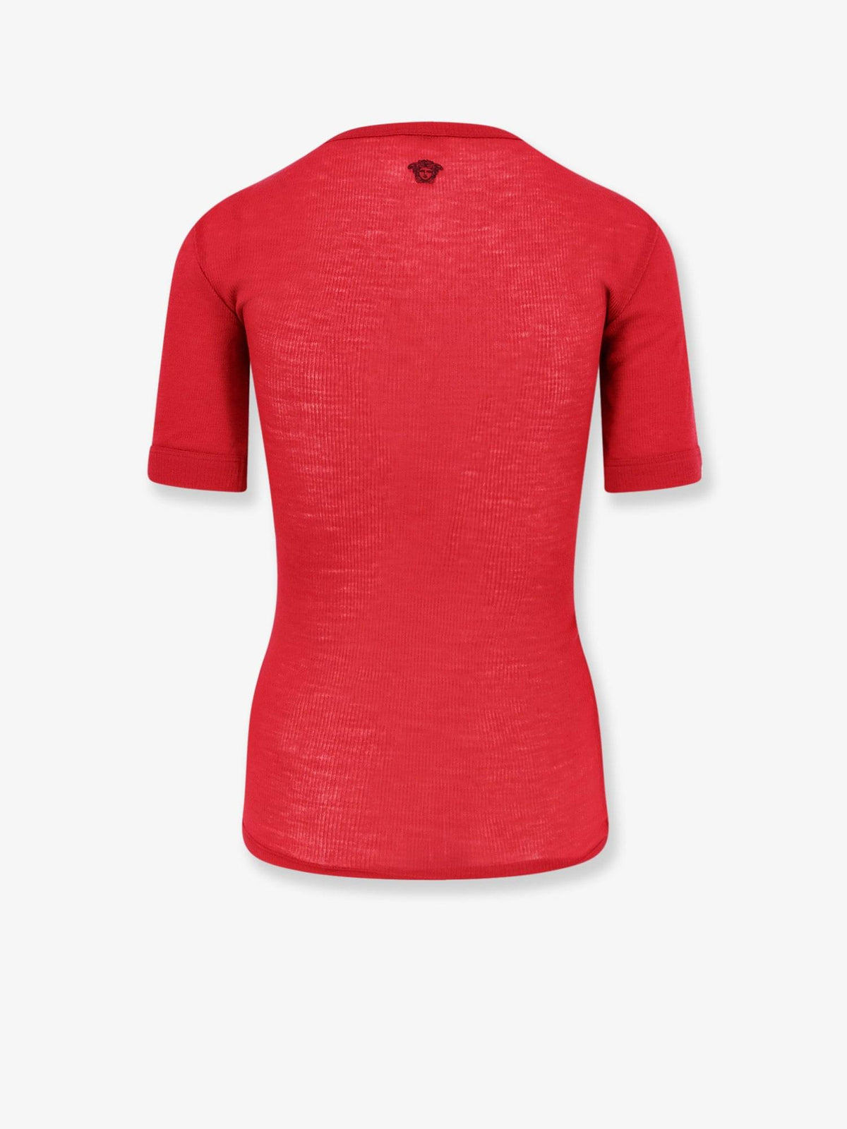 Versace Women Ribbed Cotton T-Shirt VERSACE