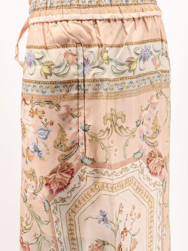 Zimmermann Women Roselight Silk Trousers With Pink Tapestry Floral Print ZIMMERMANN