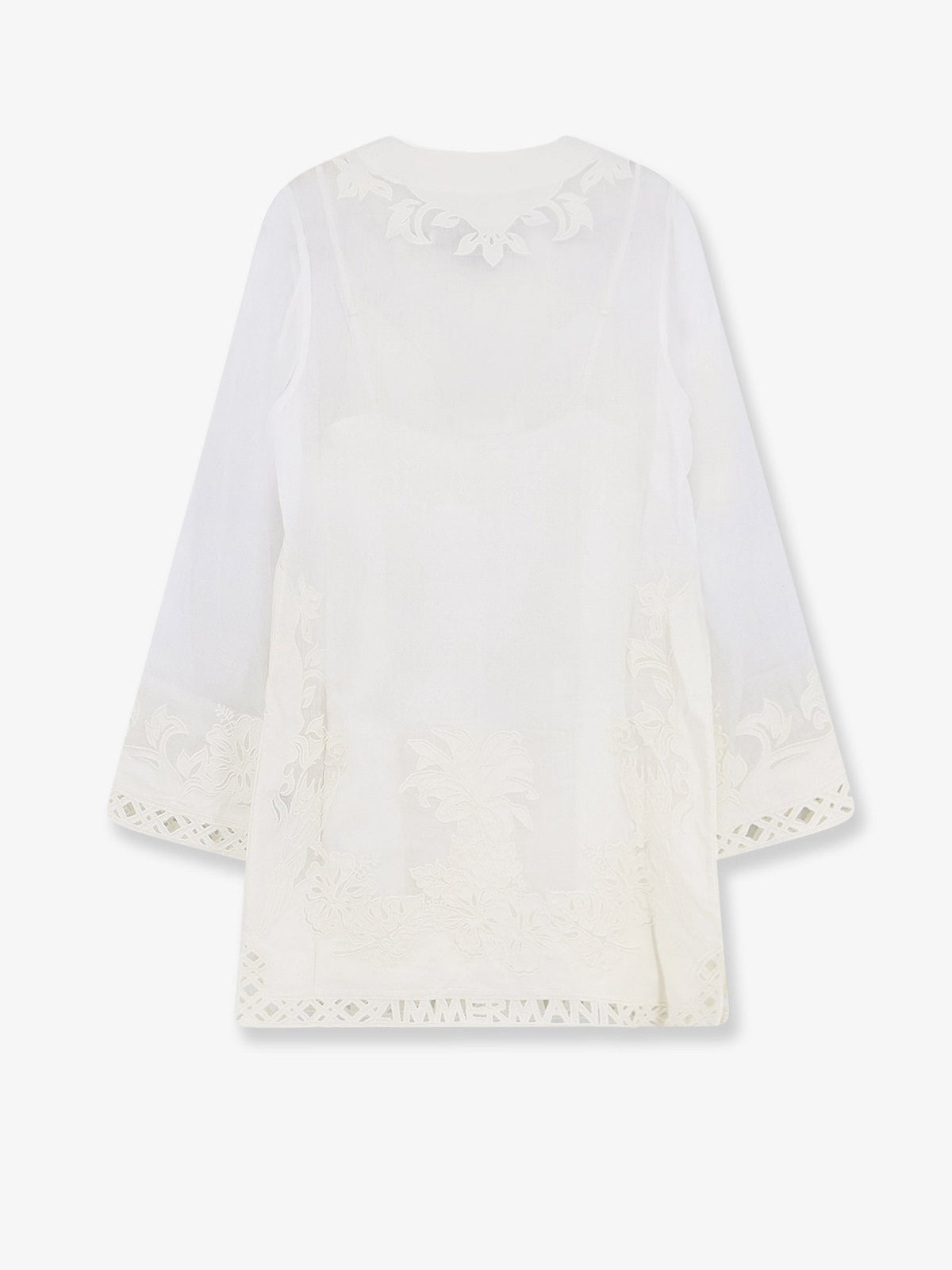 Zimmermann Women Indra Ramie Long Dress With All-Over Embroidery ZIMMERMANN