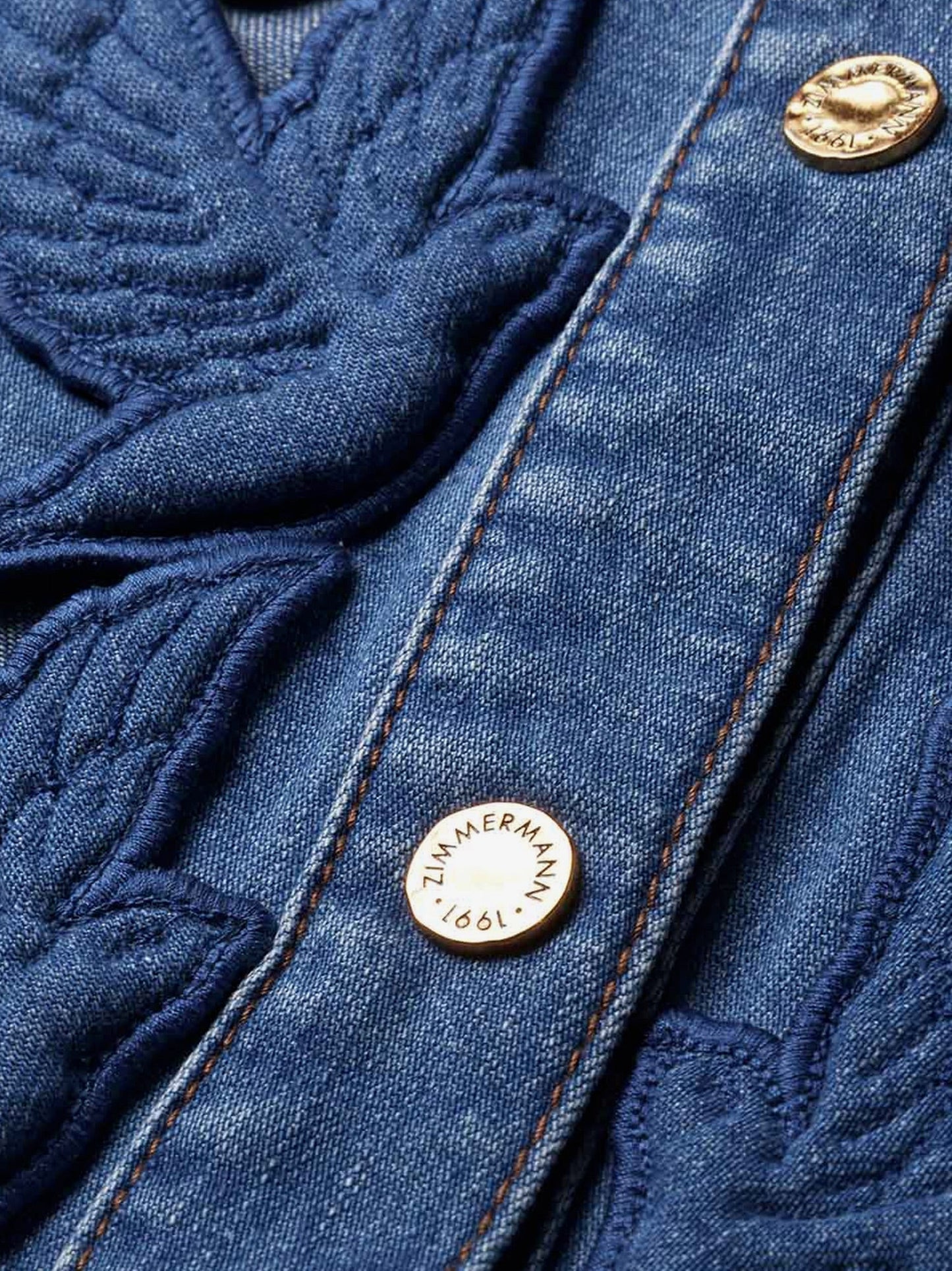 Zimmermann Women Denim Shirt With Cut-Out Embroidery ZIMMERMANN