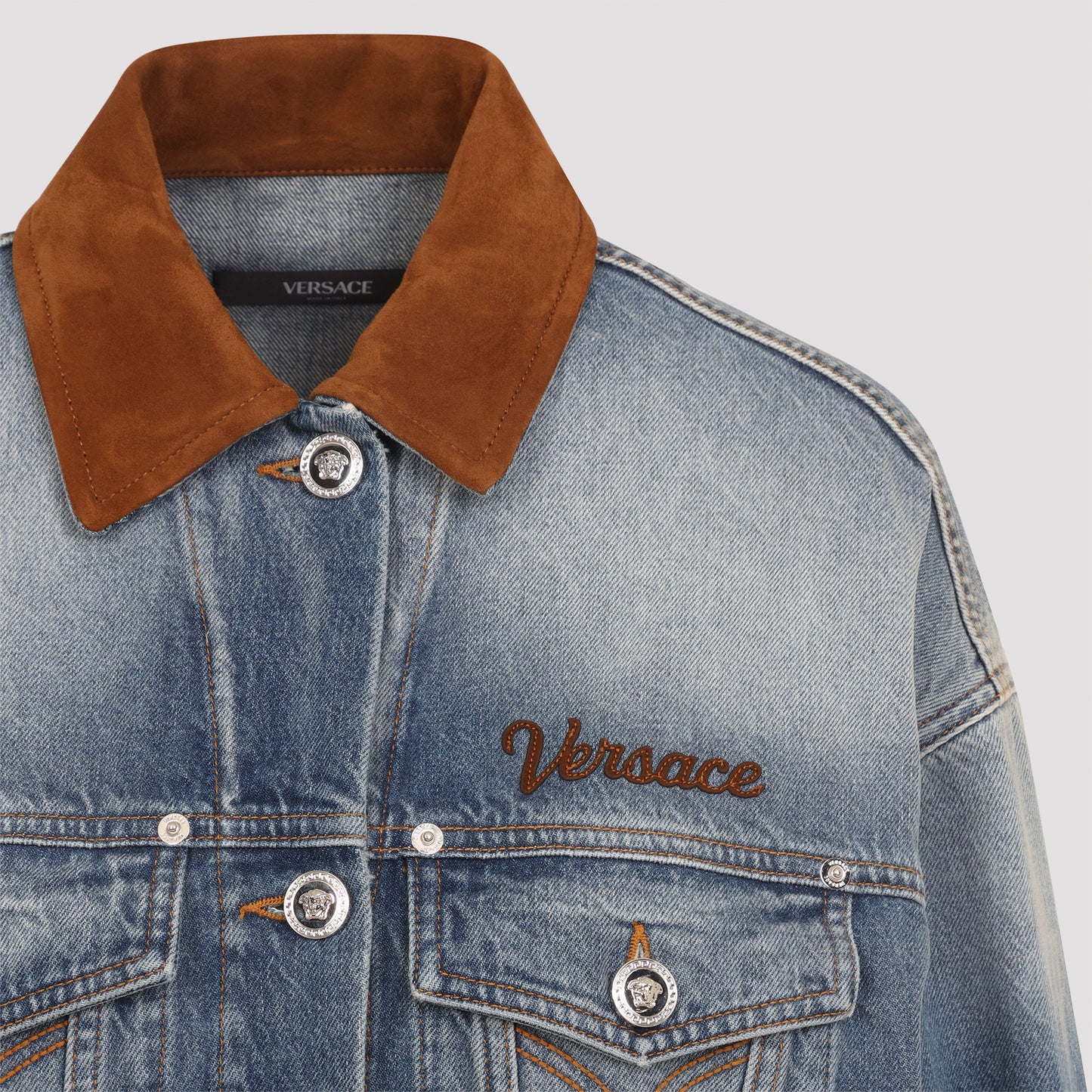 Versace Denim Stone Wash Blouson Women VERSACE