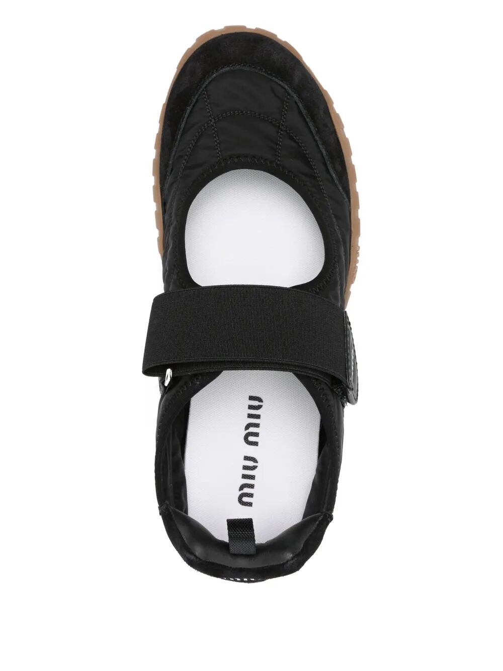 Miu Miu Women Tyre Technical Fabric And Suede Ballerinas MIU MIU