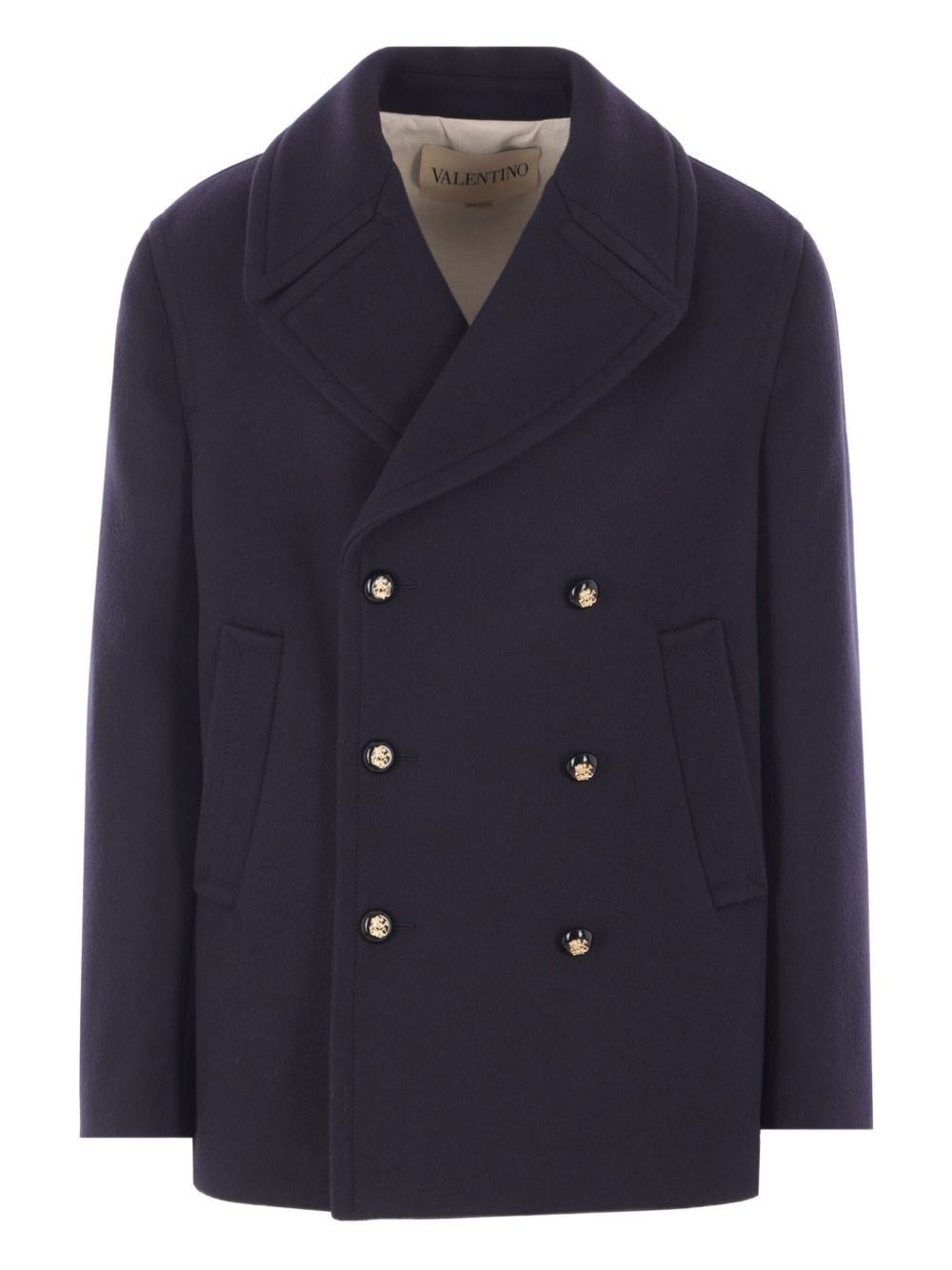 Valentino Garavani Men Wool Pea Coat VALENTINO GARAVANI