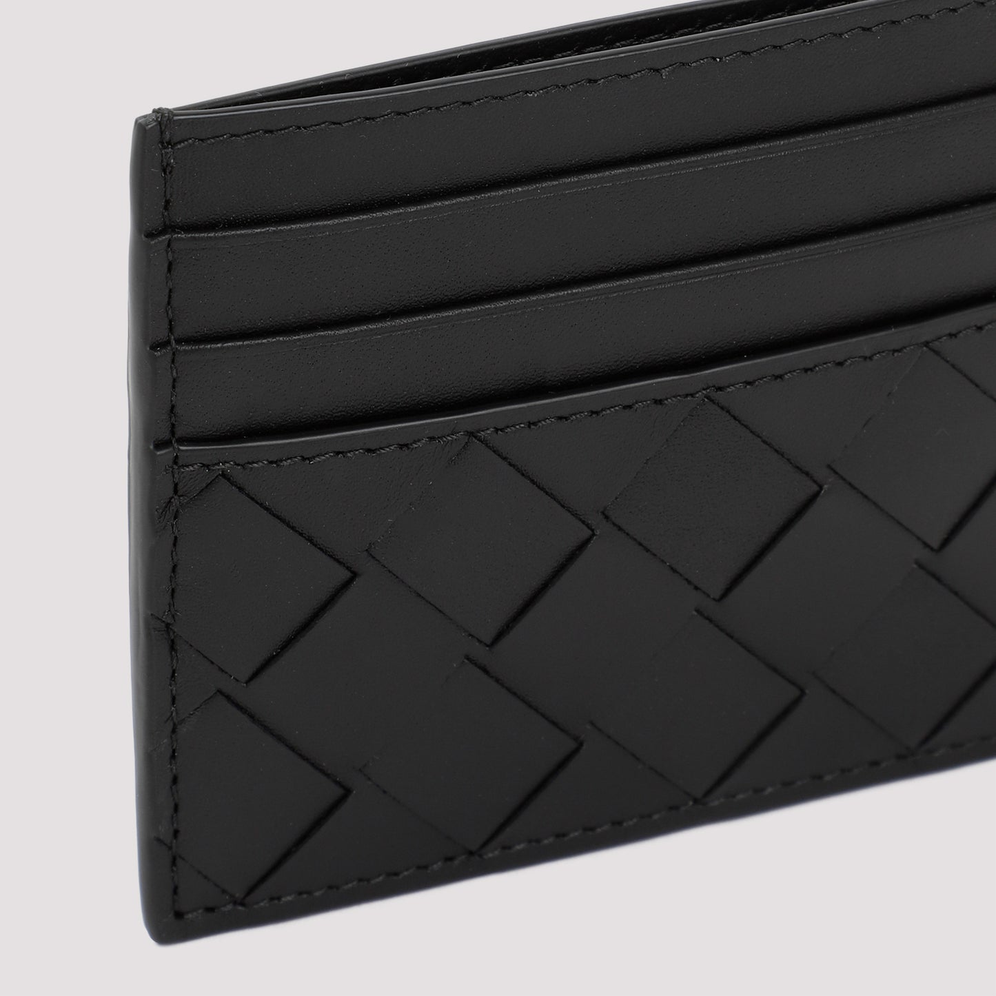 Bottega Veneta Intrecciato Calf Leather Credit Card Case Men BOTTEGA VENETA
