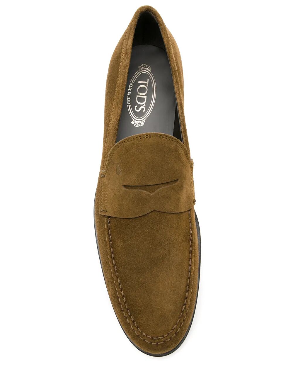 Tod's Men Suede Penny Loafers With Pebbled Rubber Outsole TOD'S