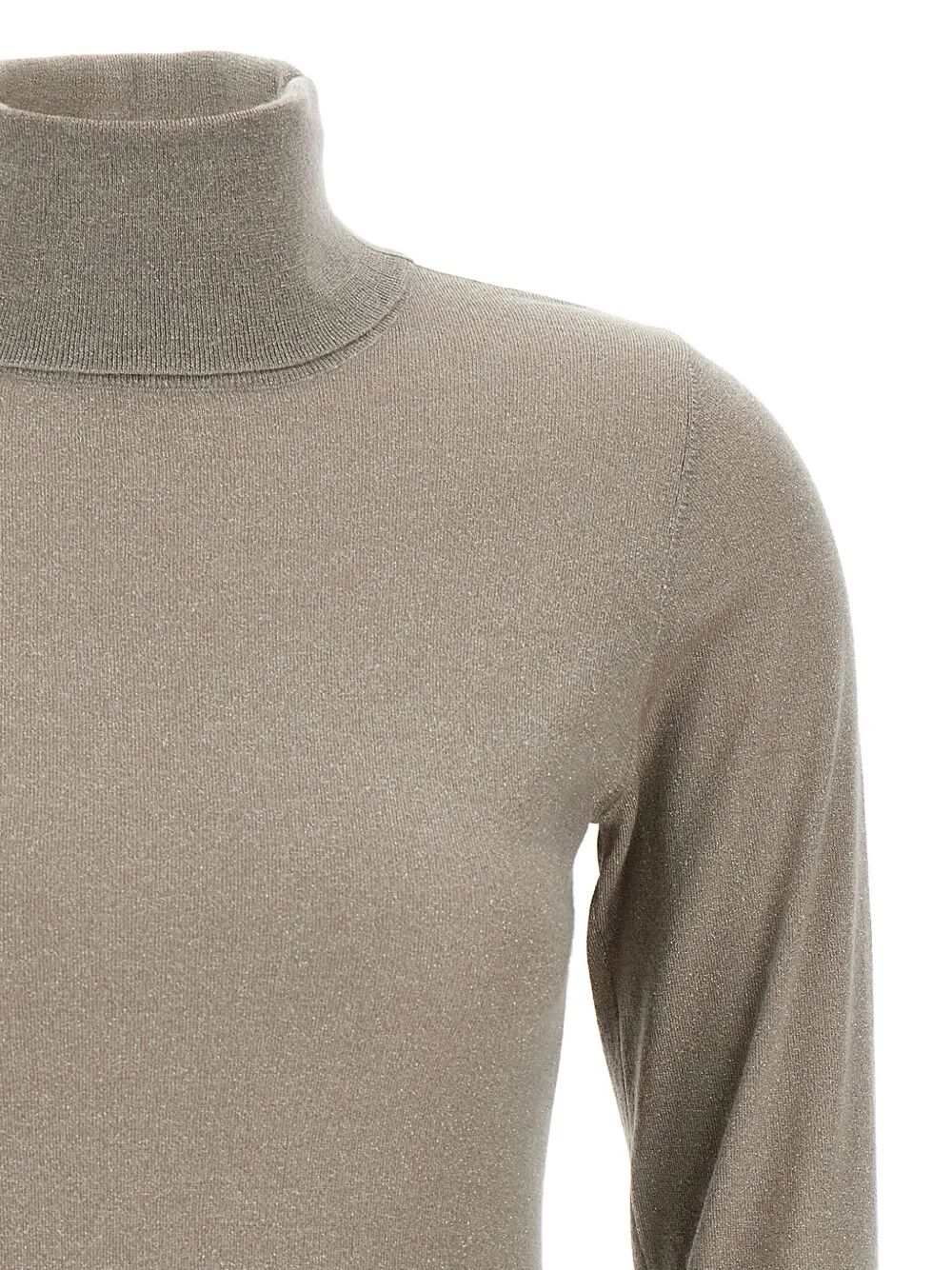Brunello Cucinelli Women Sparkling Cashmere And Silk Lightweight Turtleneck Sweater BRUNELLO CUCINELLI