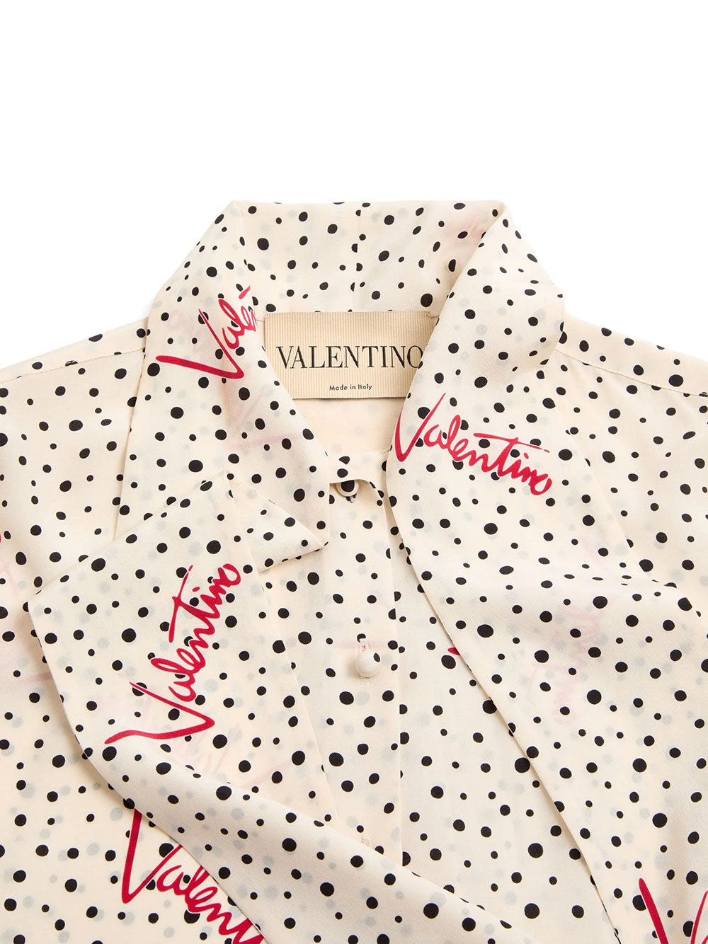 Valentino Garavani Women Camicia In Crepe De Chine Bollicine Plusdepois VALENTINO GARAVANI