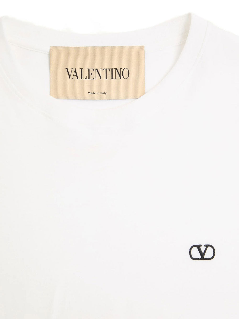 Valentino Garavani Men Valentino Cotton T-Shirt With Vlogo Embroidery VALENTINO GARAVANI
