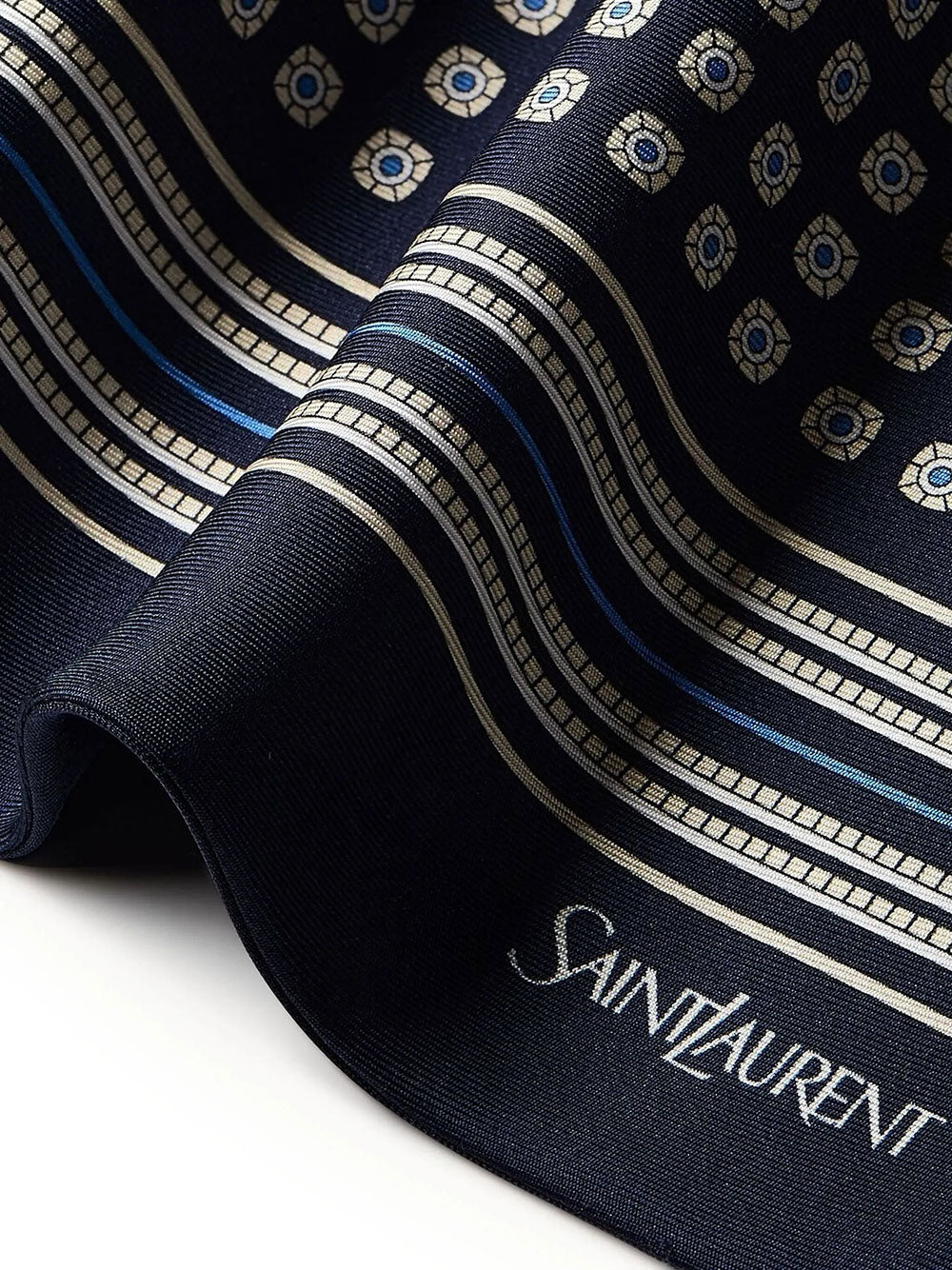 Saint Laurent Men Sciarpa Lavallière In Twill Di Seta SAINT LAURENT