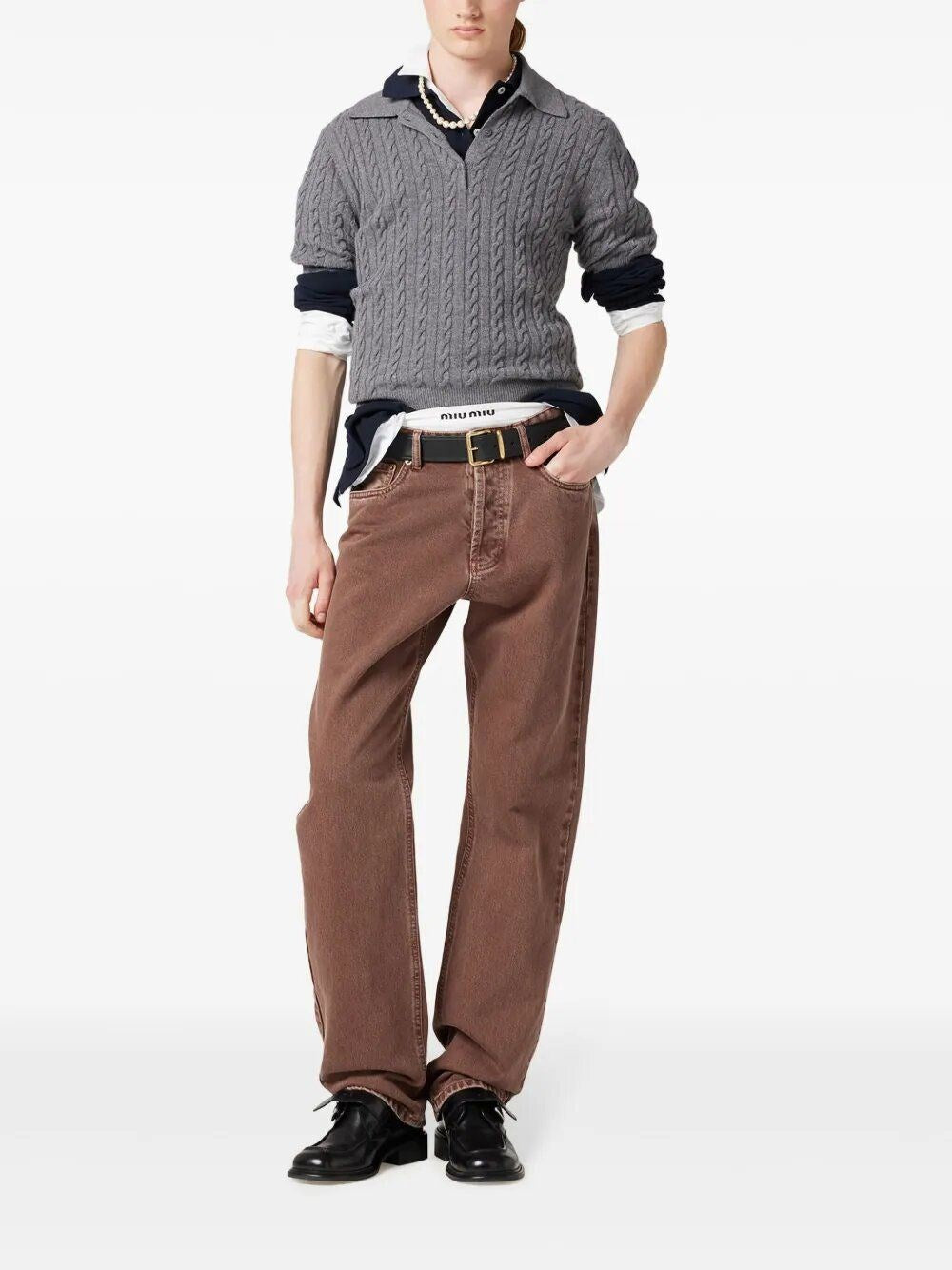 Miu Miu Women Five-Pocket Bull Denim Trousers MIU MIU