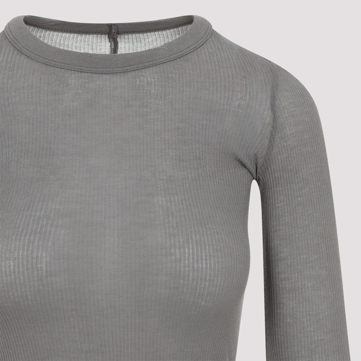 Rick Owens Cropped Rib Ls T-Shirt Women RICK OWENS