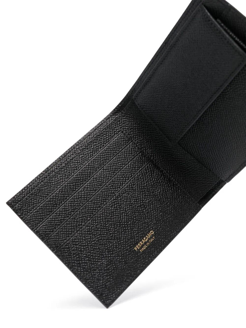 Ferragamo Men Gancini-Plaque Grained Leather Wallet