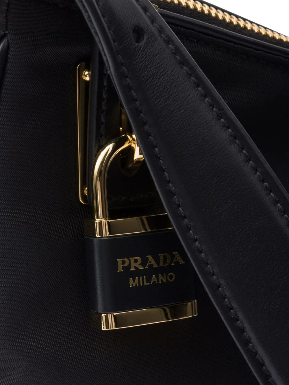 Prada Women Prada Aimée Large Re-Nylon And Leather Shoulder Bag With Padlock PRADA