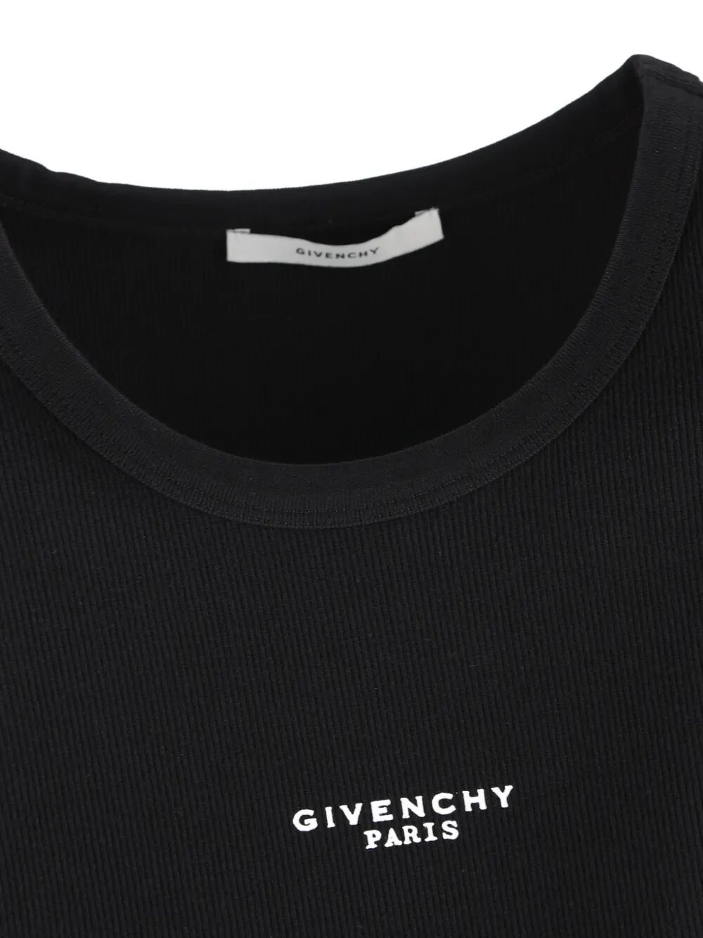 Givenchy Women Slim-Fit Cotton Tank Top With Givenchy Paris Print GIVENCHY