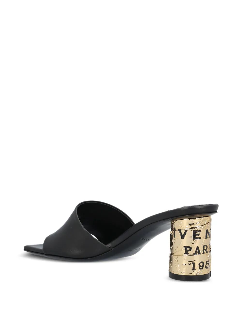 Givenchy Women Tape Heeled Leather Mules GIVENCHY