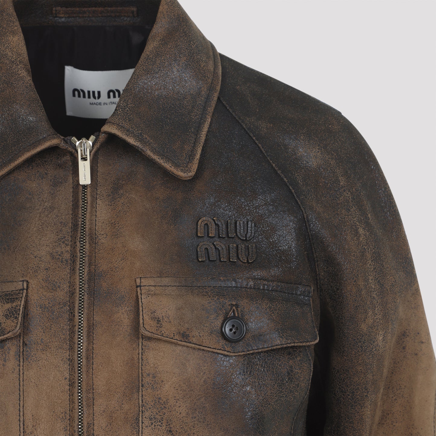 Miu Miu Lamb Leather Jacket Women MIU MIU