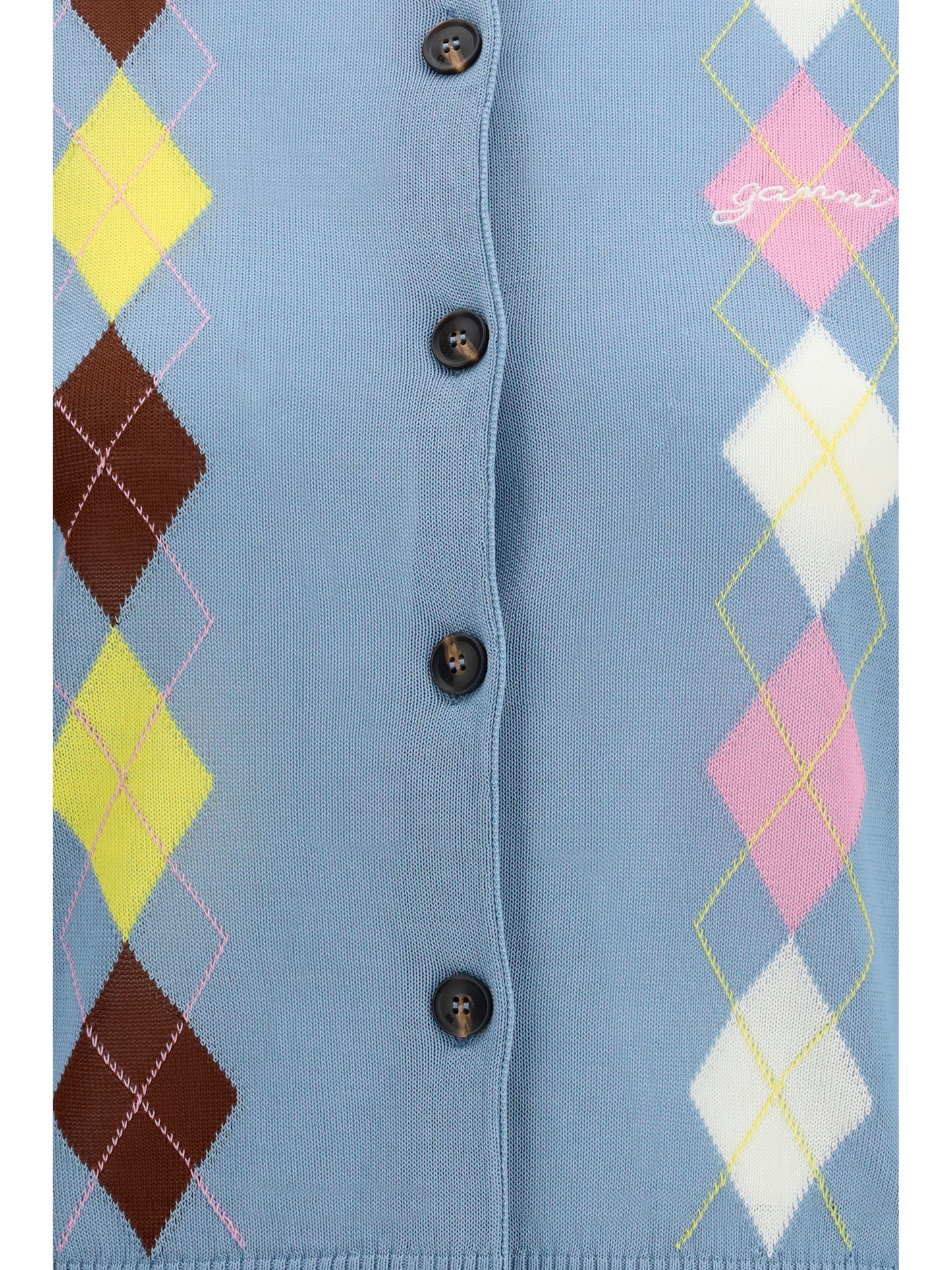 Ganni Women Diamond-Pattern Cardigan GANNI