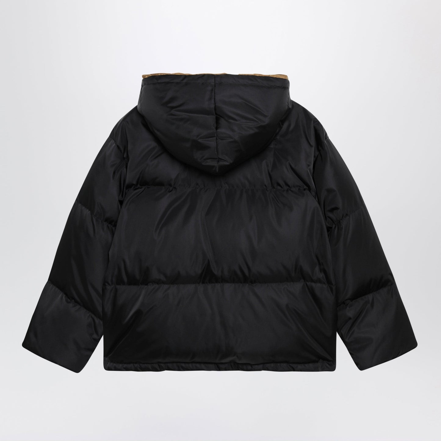 Prada Black Zip-Up Puffer Jacket In Re-Nylon Women PRADA