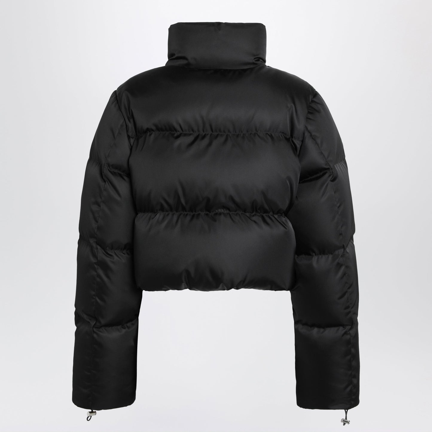 Prada Black Cropped Re-Nylon Down Jacket Women PRADA