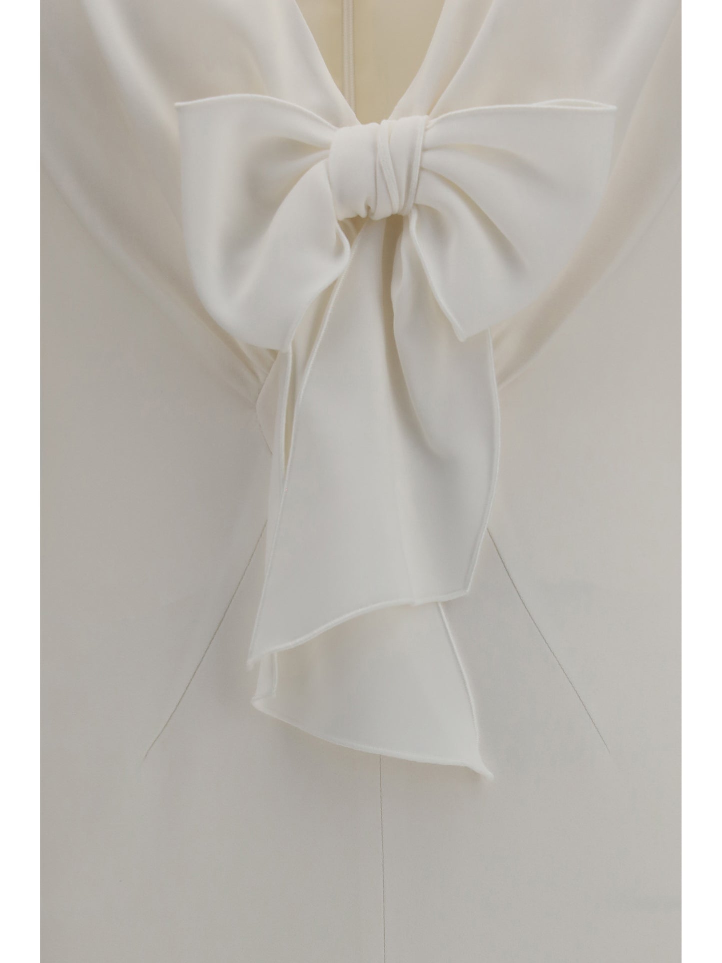 Alessandra Rich Women V-Neck Dress With Bow ALESSANDRA RICH