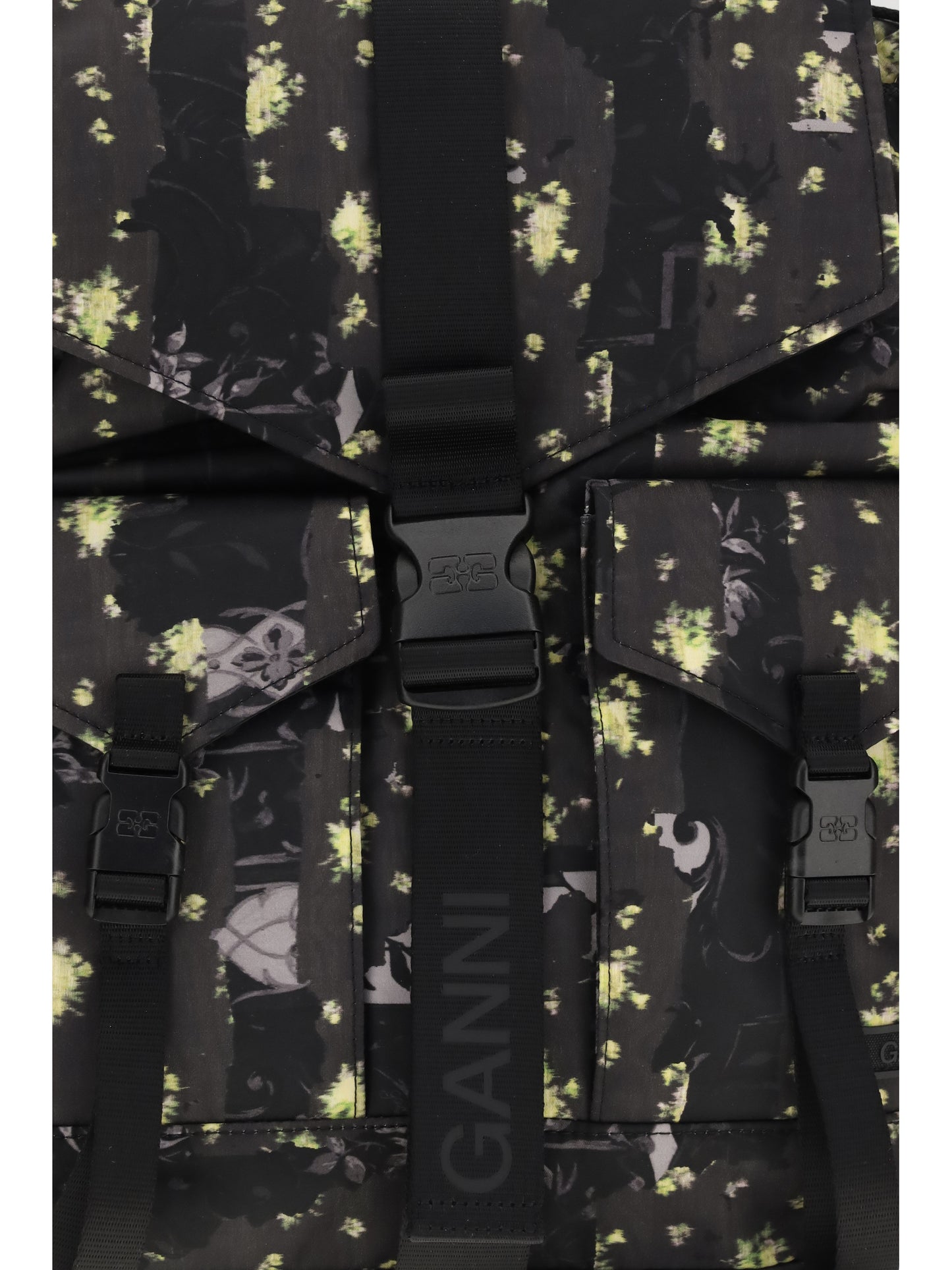 Ganni Women Re-Tech Nylon Print Backpack GANNI
