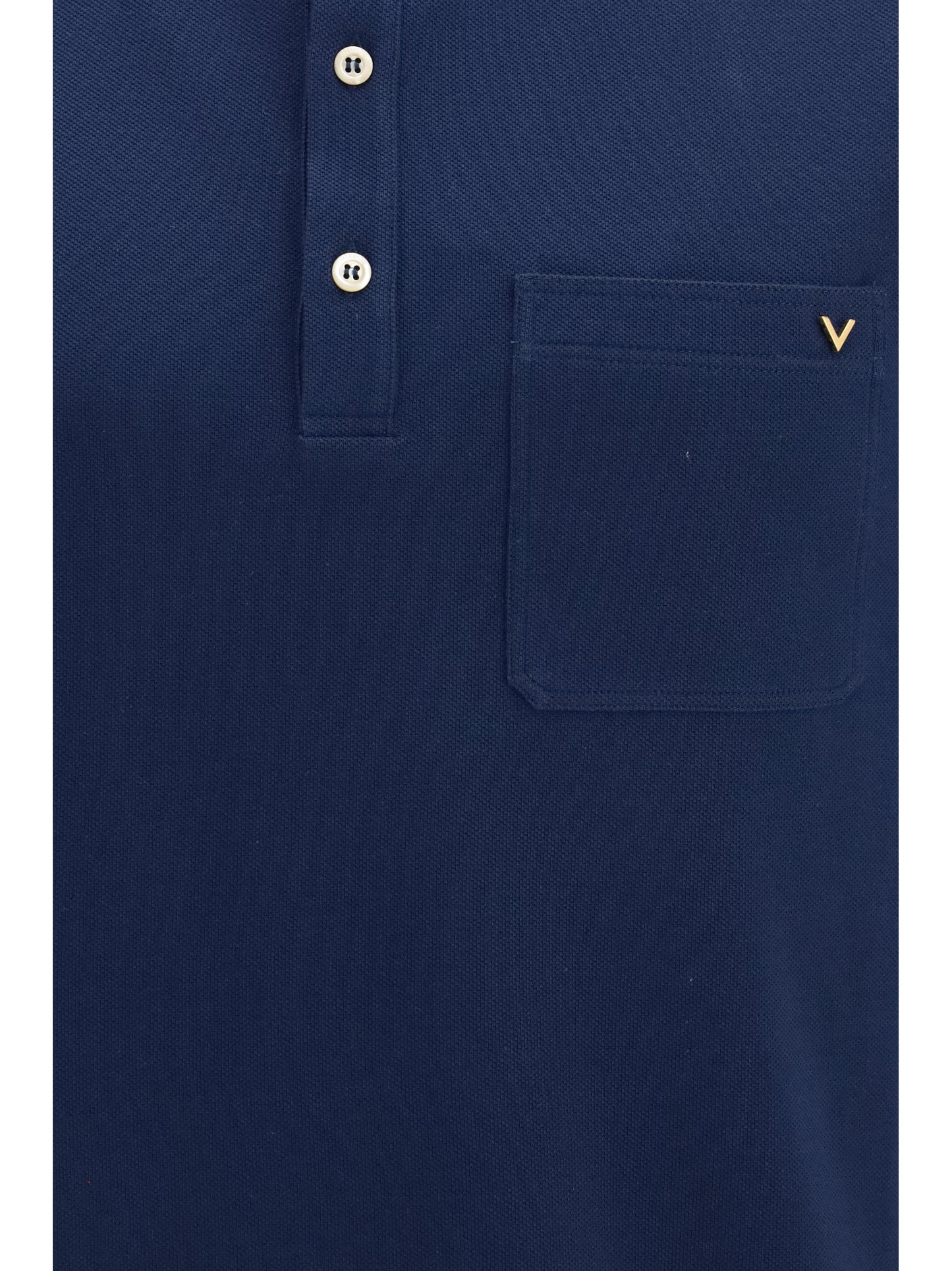 Valentino Men Cotton Piqué Polo With Vlogo VALENTINO