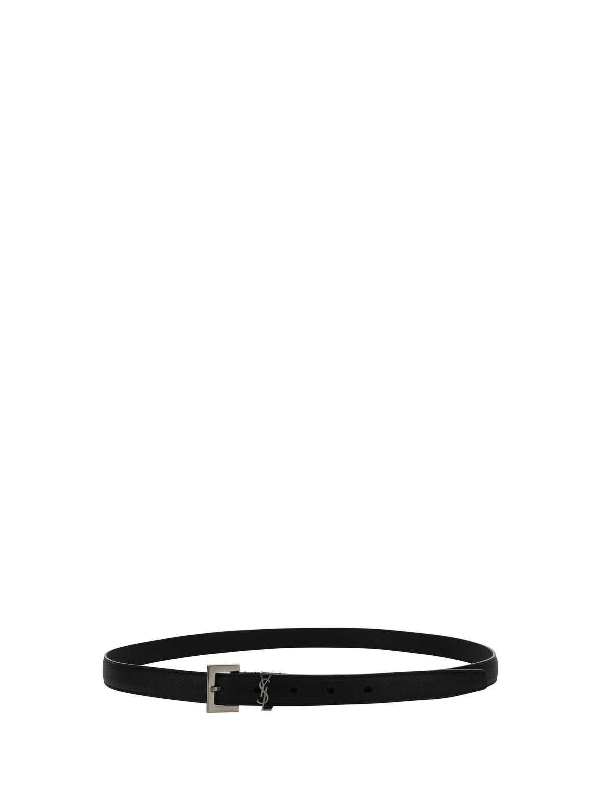 Saint Laurent Men Cassandre Leather Belt SAINT LAURENT