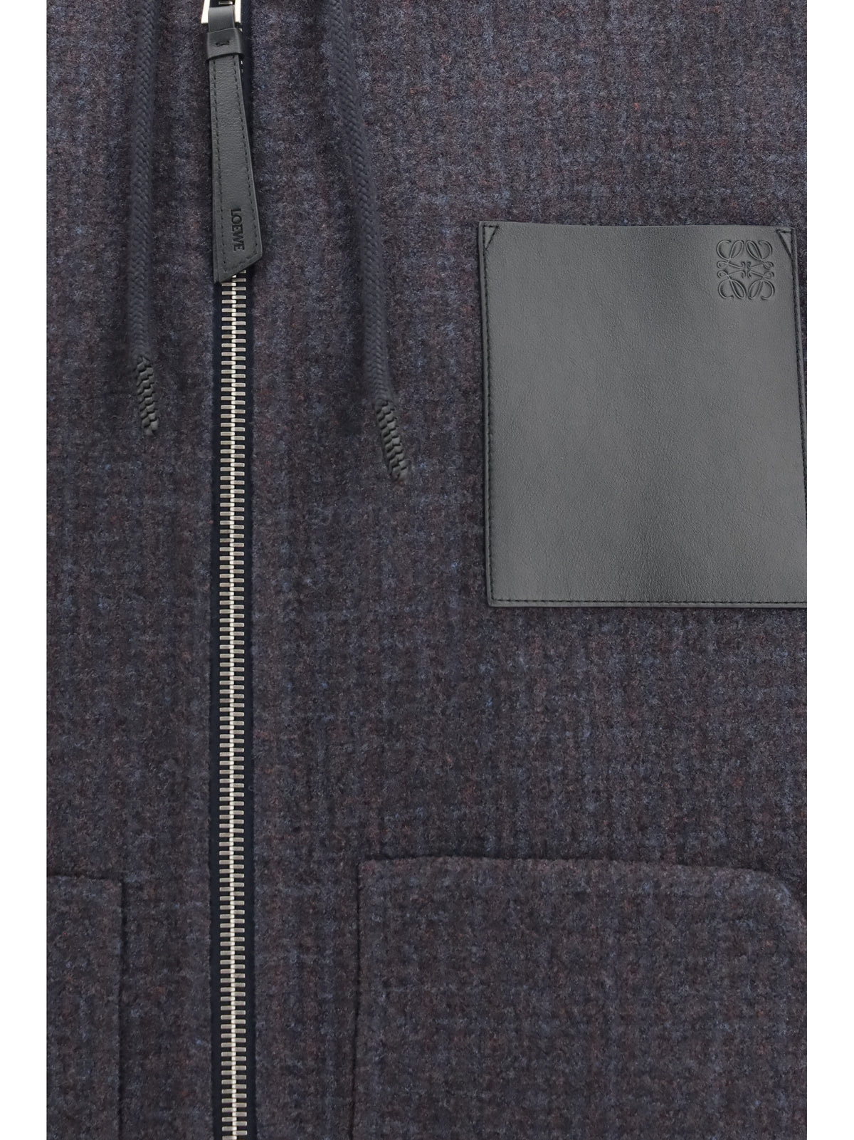 Loewe Men Wool Blend Hooded Jacket LOEWE