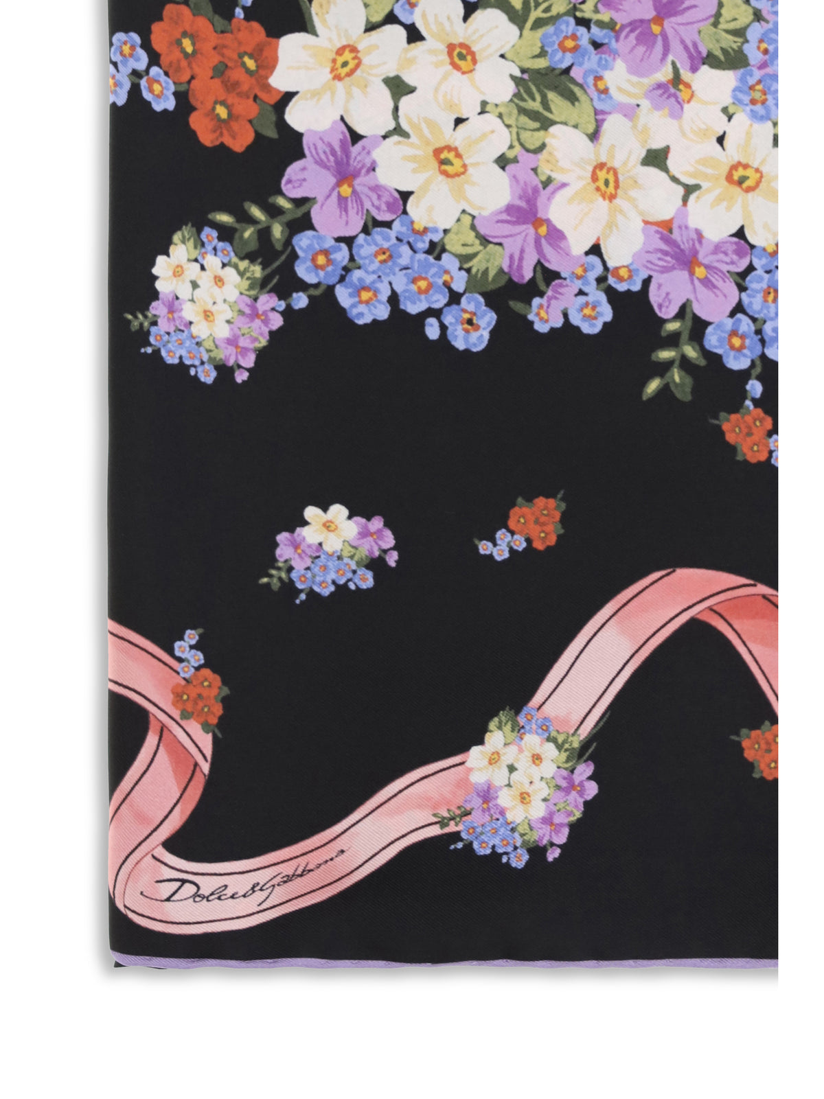 Dolce & Gabbana Women Silk Scarf With Floral Print