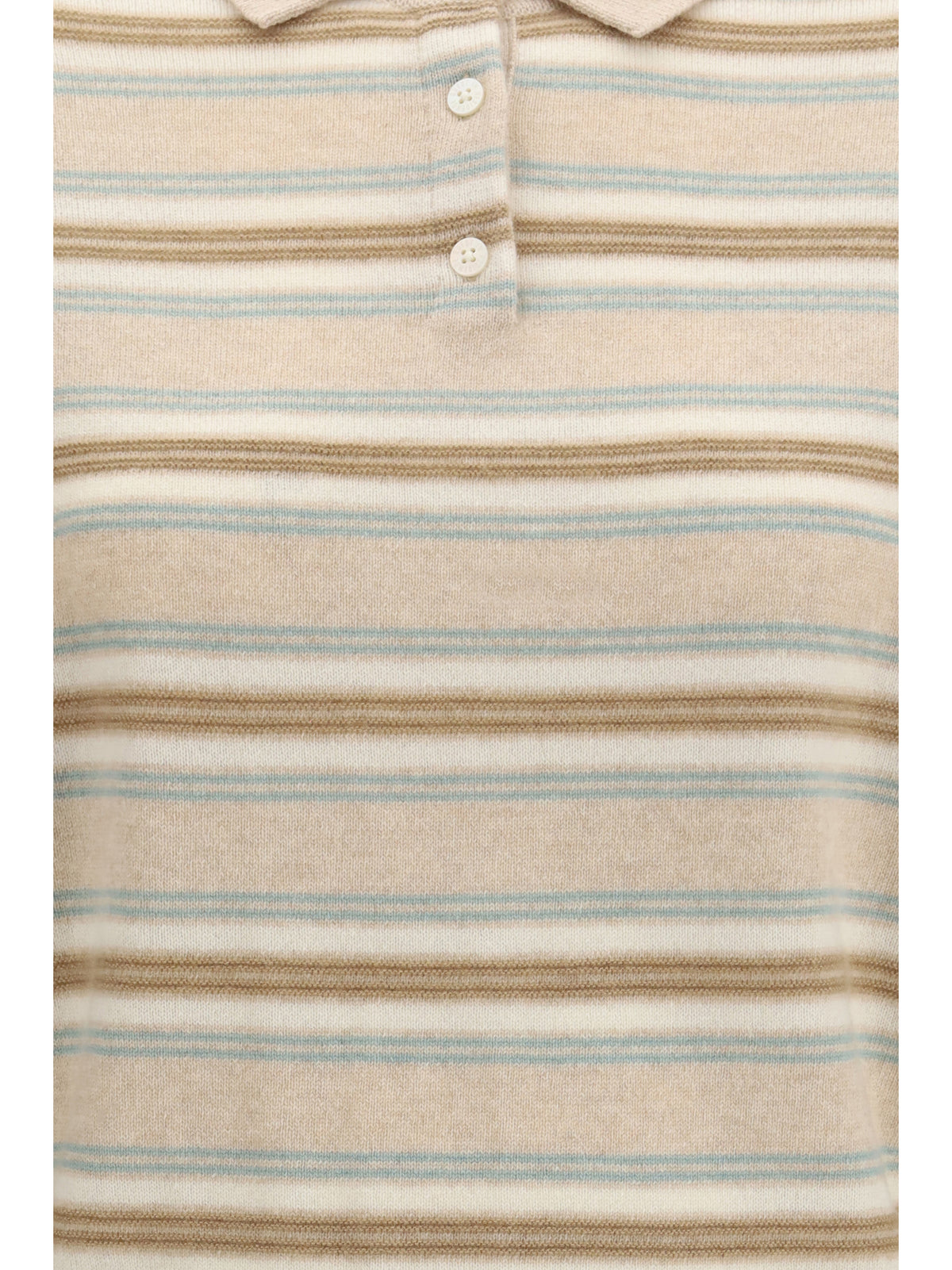 Guest In Residence Women College Striped Polo Sweater