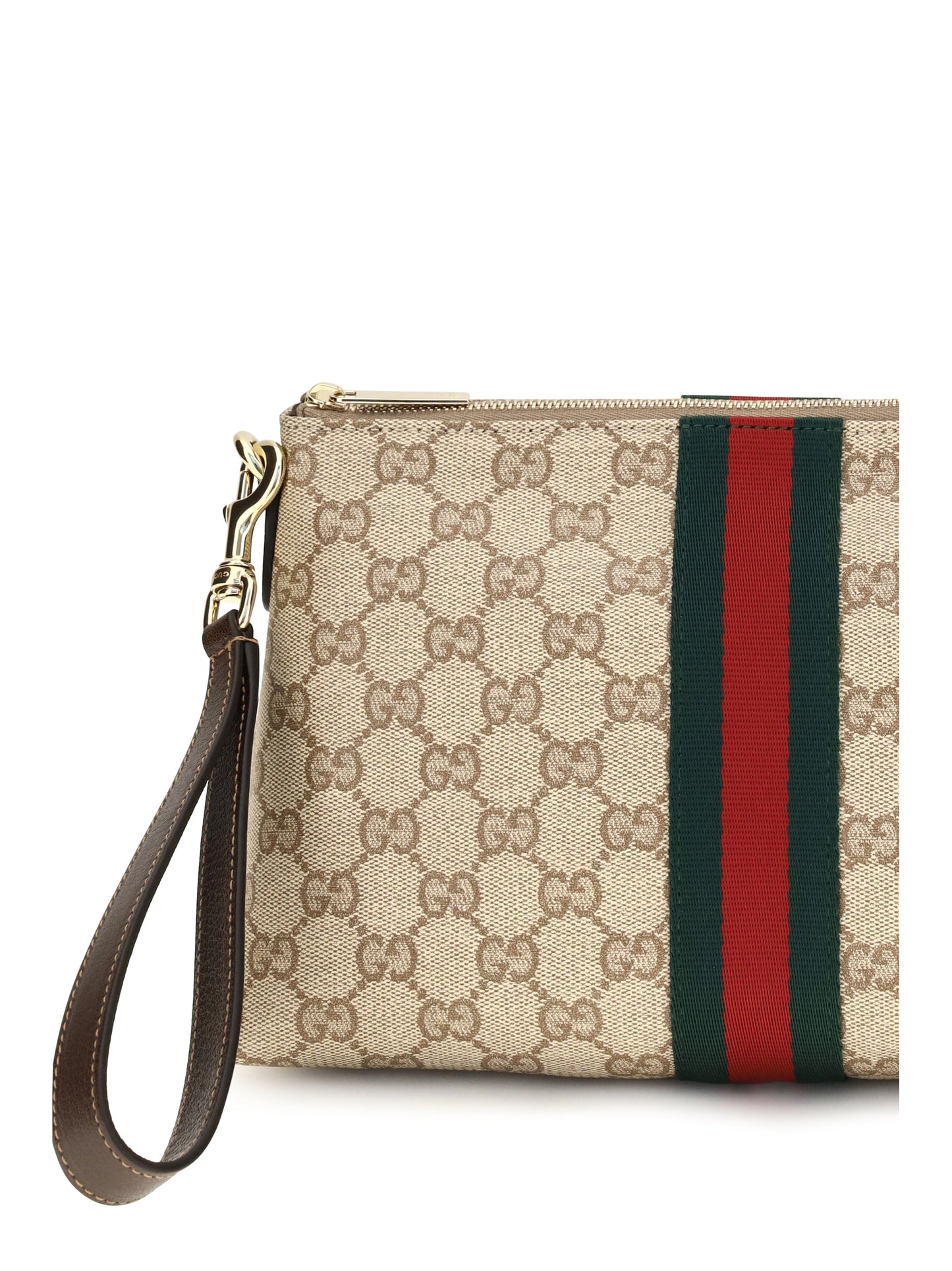 Gucci Men Small Gg Web Pouch GUCCI