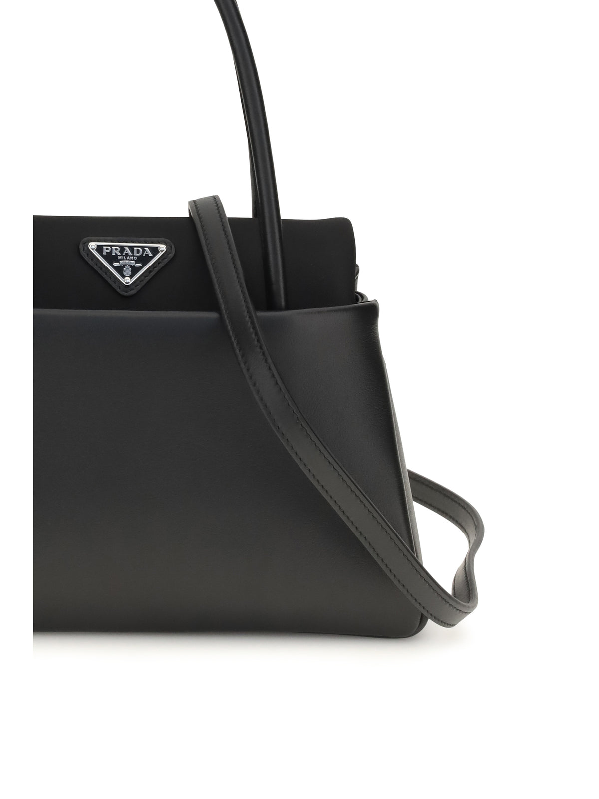 Prada Women Top Handle Bag With Triangle Logo PRADA