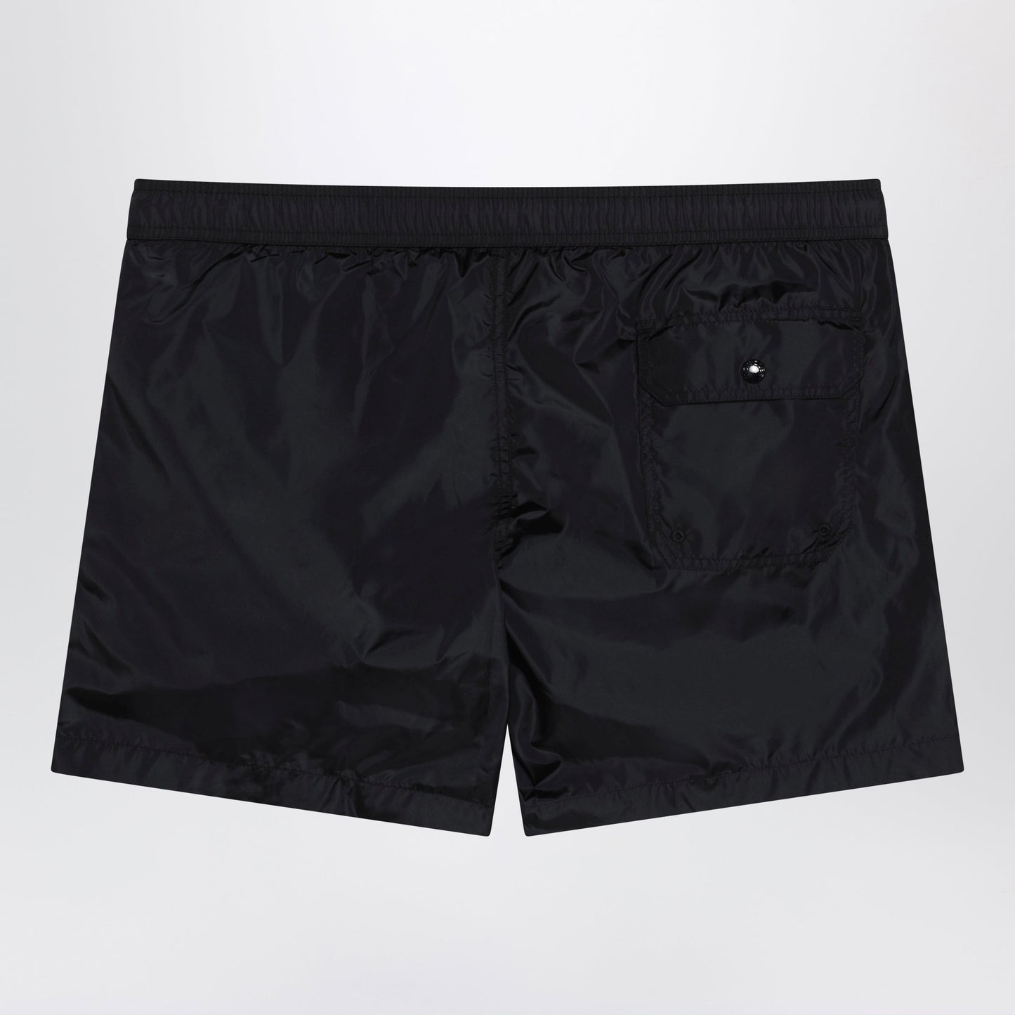 Moncler Black Swim Shorts With Logo Patch Men MONCLER