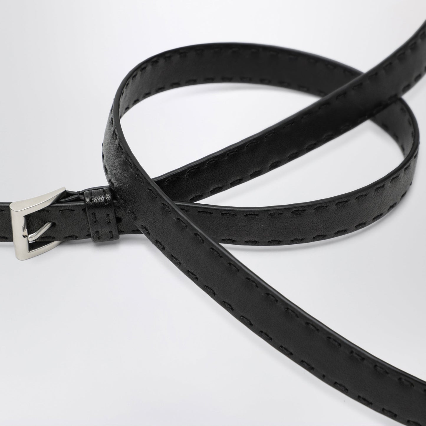 Prada Black Leather Belt Men PRADA