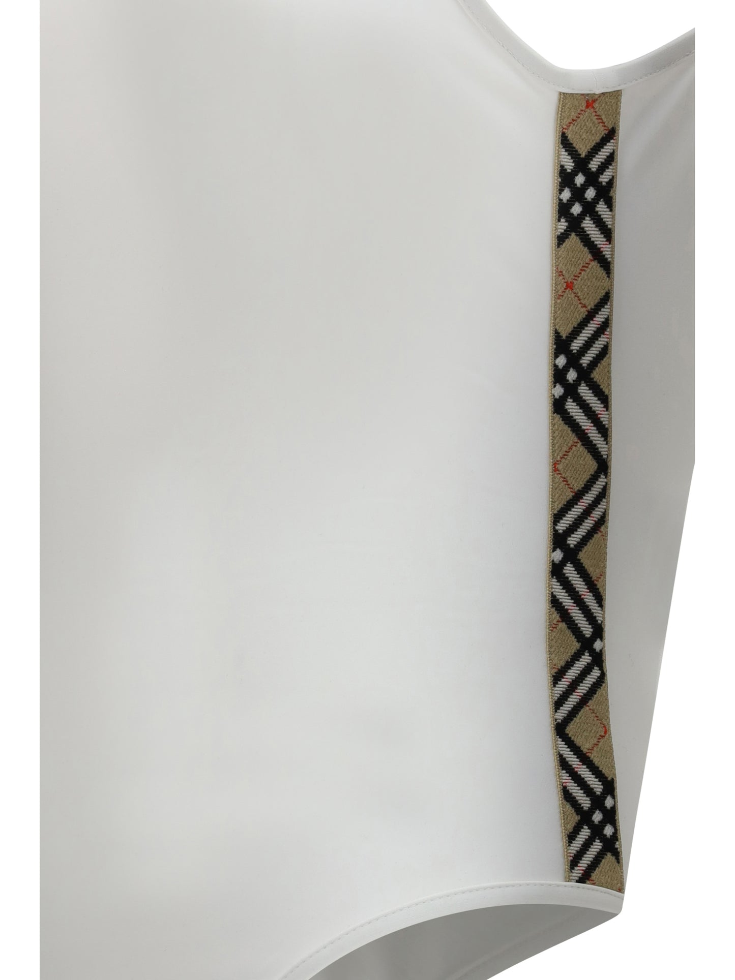 Burberry Women One-Piece Swimsuit With Check Trim BURBERRY