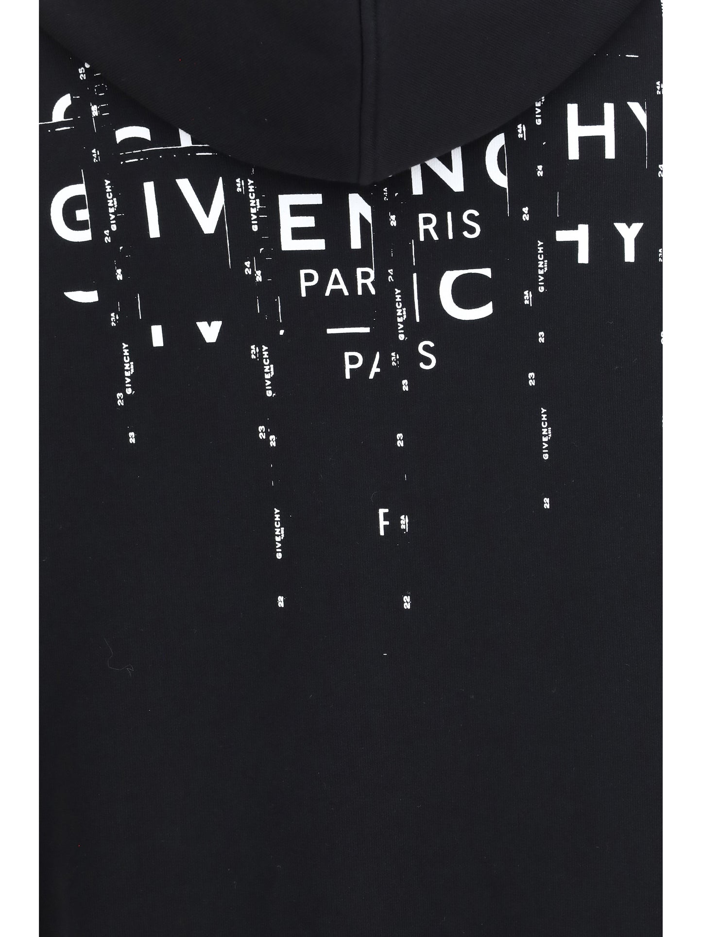 Givenchy Men Photographic Negative Print Fleece Zip Hoodie GIVENCHY