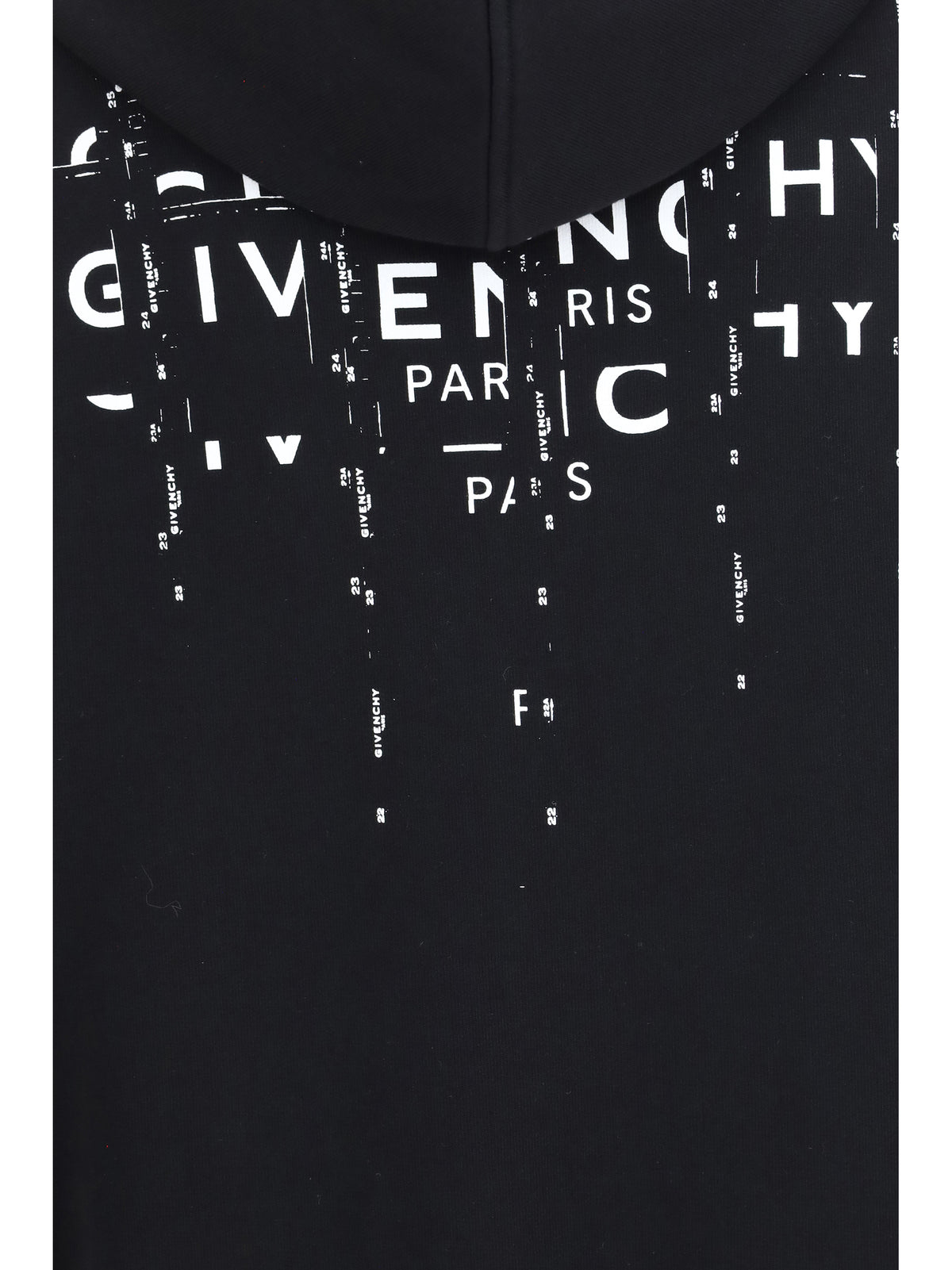 Givenchy Men Photographic Negative Print Fleece Zip Hoodie GIVENCHY