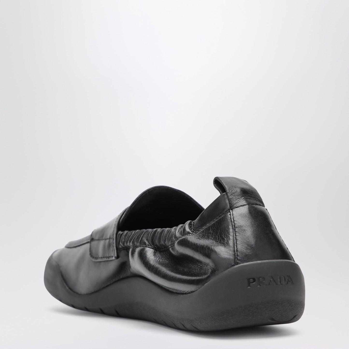 Prada Black Leather Speedrock Loafers Men PRADA