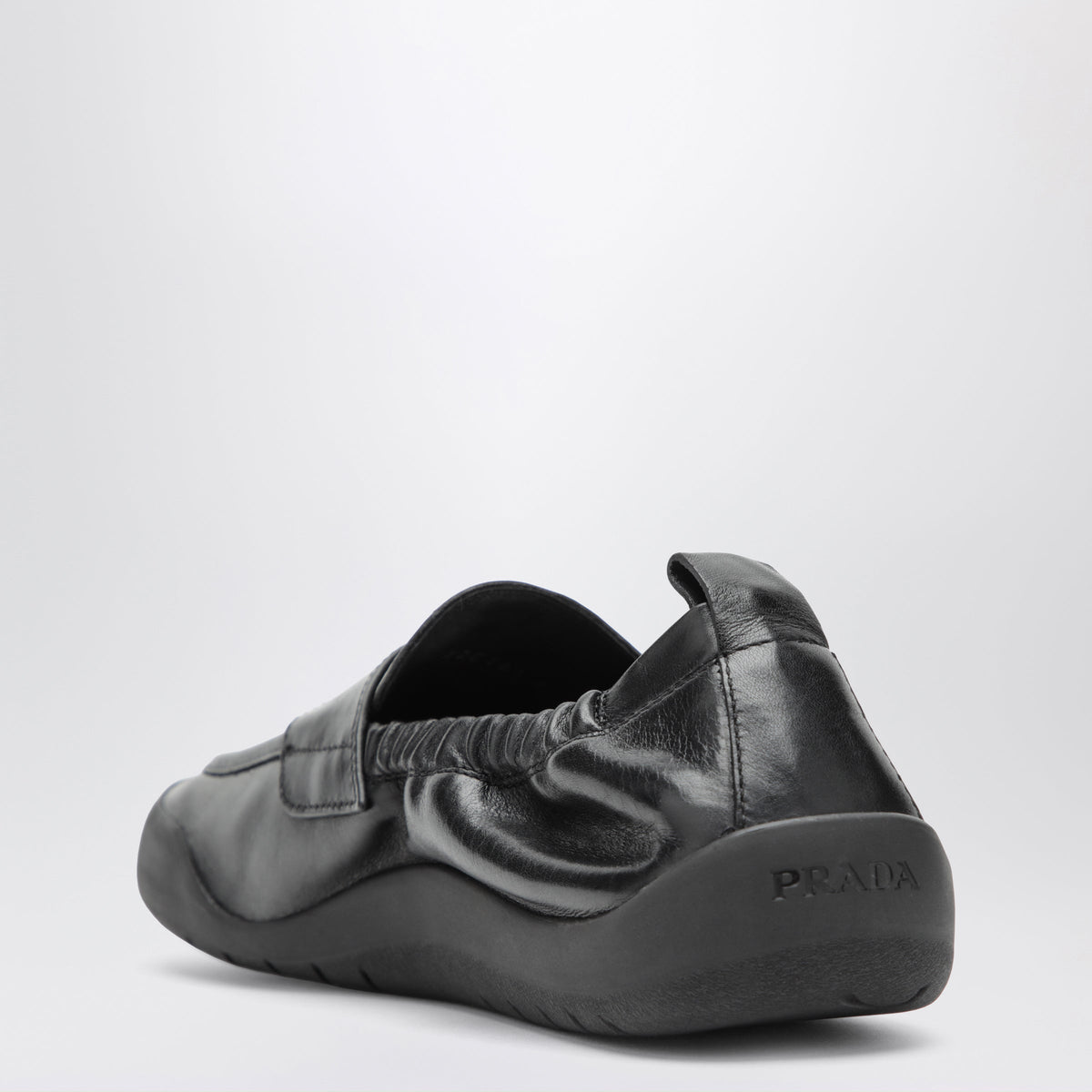 Prada Black Leather Speedrock Loafers Men PRADA