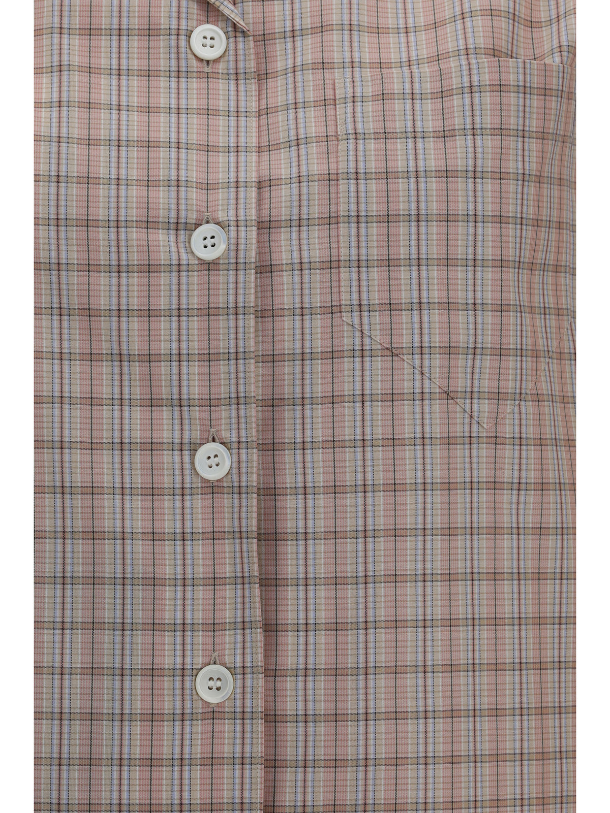 Prada Women Short-Sleeved Check Shirt
