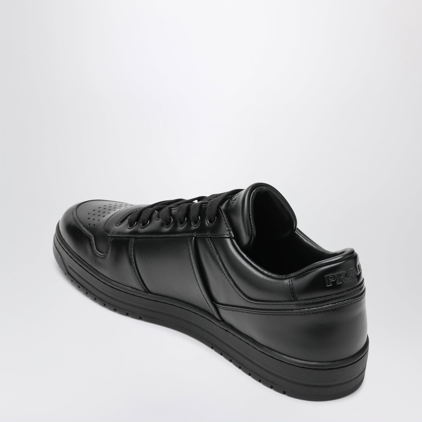 Prada Black Downtown Leather Sneakers Men PRADA
