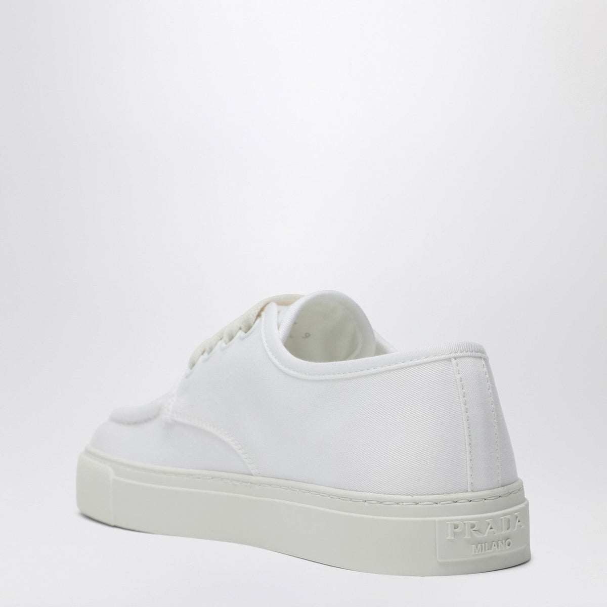 Prada White Sneakers In Cotton Canvas Men PRADA